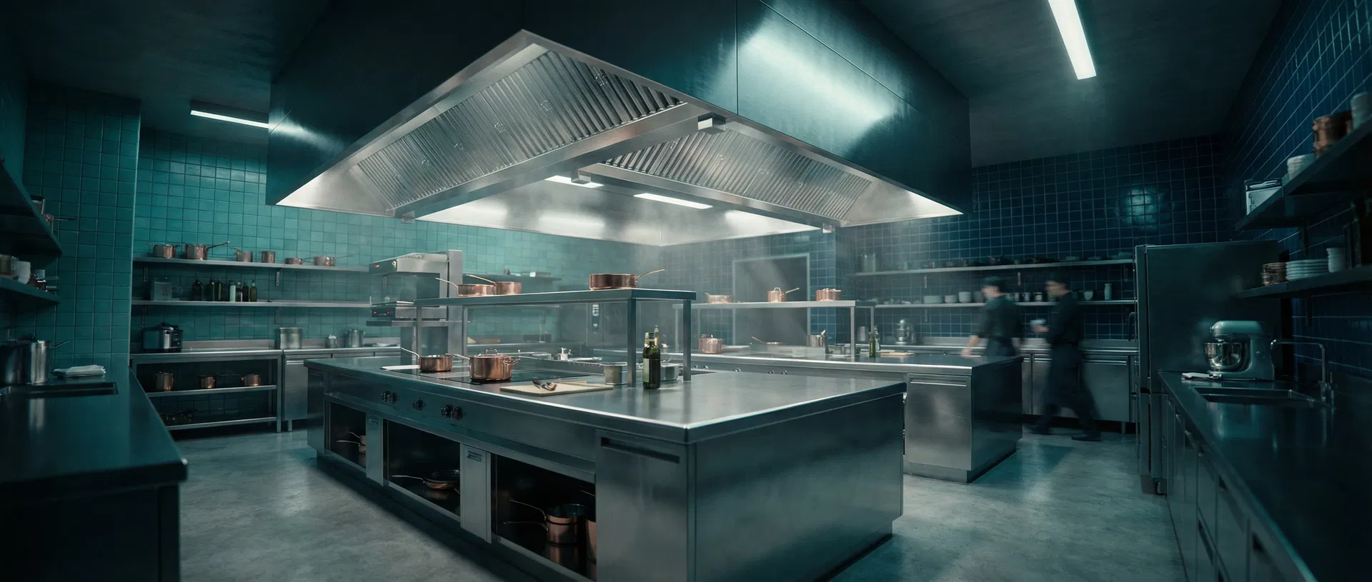 Cozinha industrial limpa