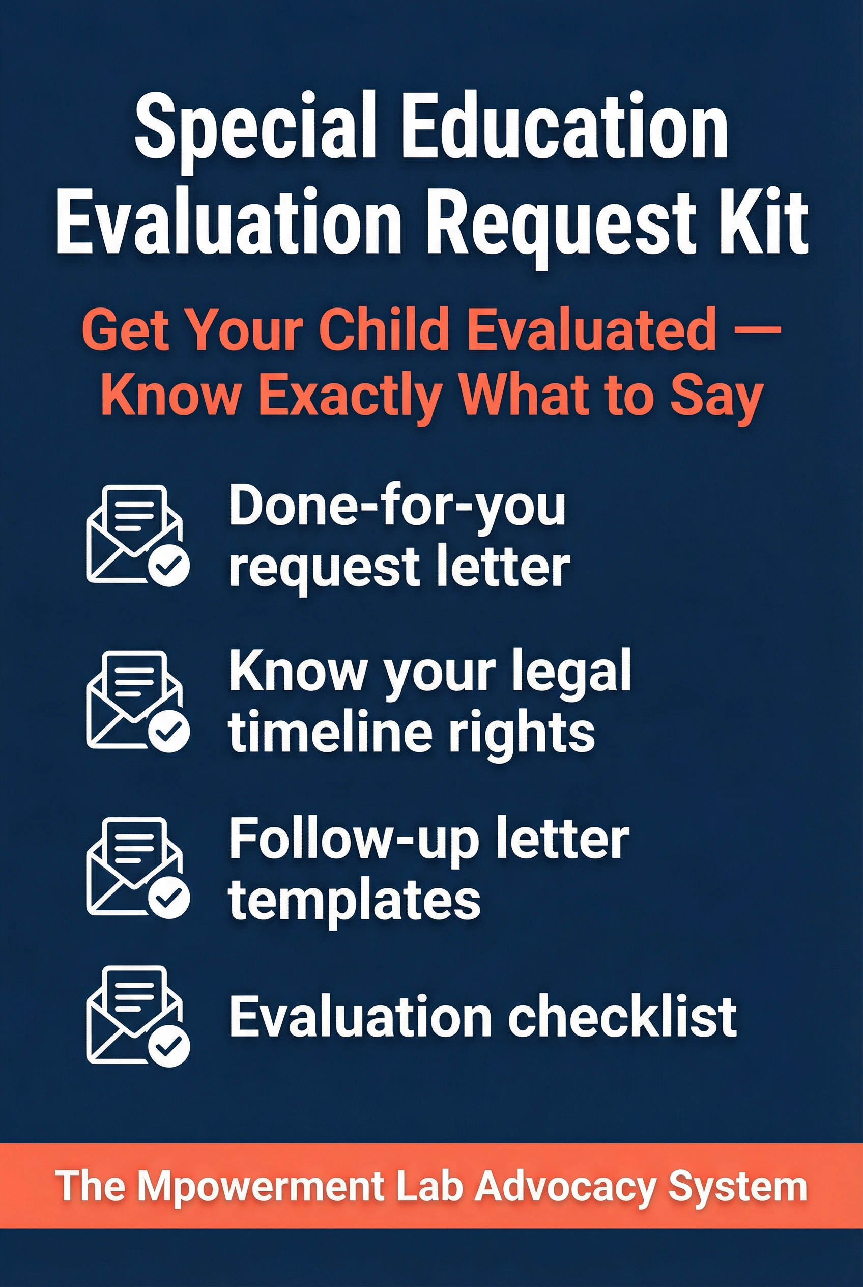 Special Education Evaluation Request Kit