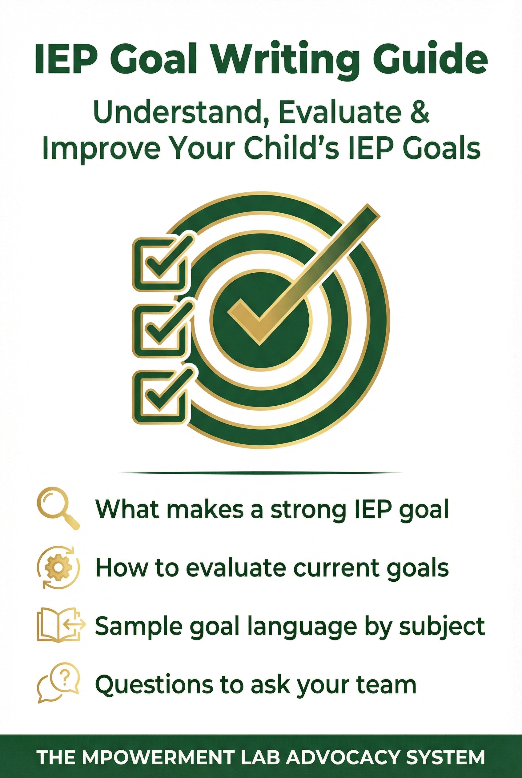 IEP Goal Writing & Evaluation Guide