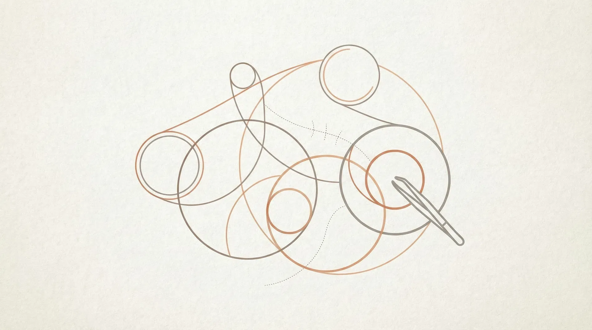 Abstract illustration of microsurgical precision
