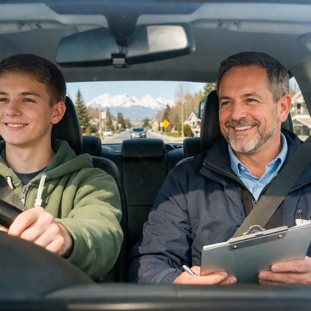 Be Smart Driving Academy instructor with student