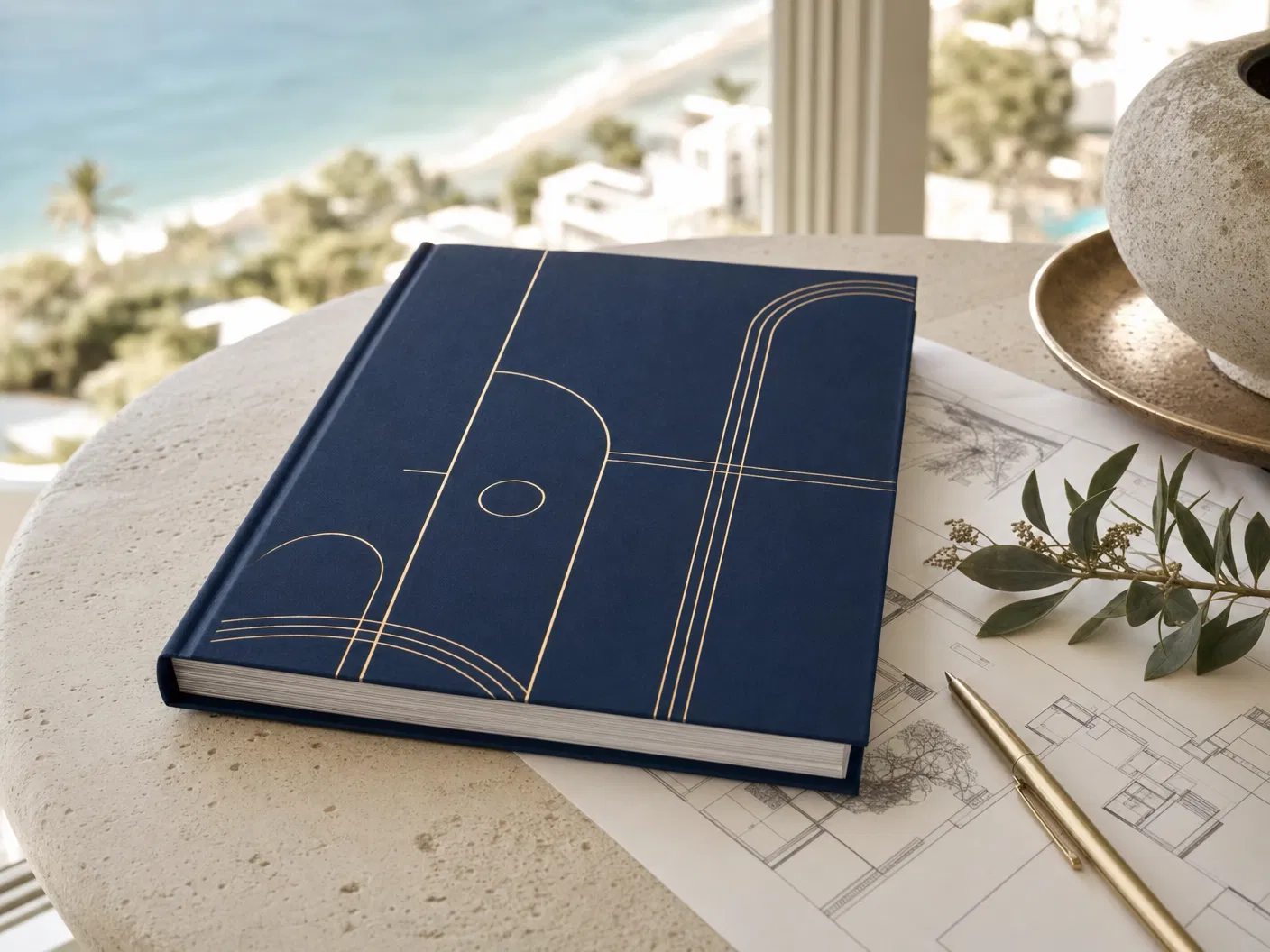 Navy property report booklet on a coastal advisory desk