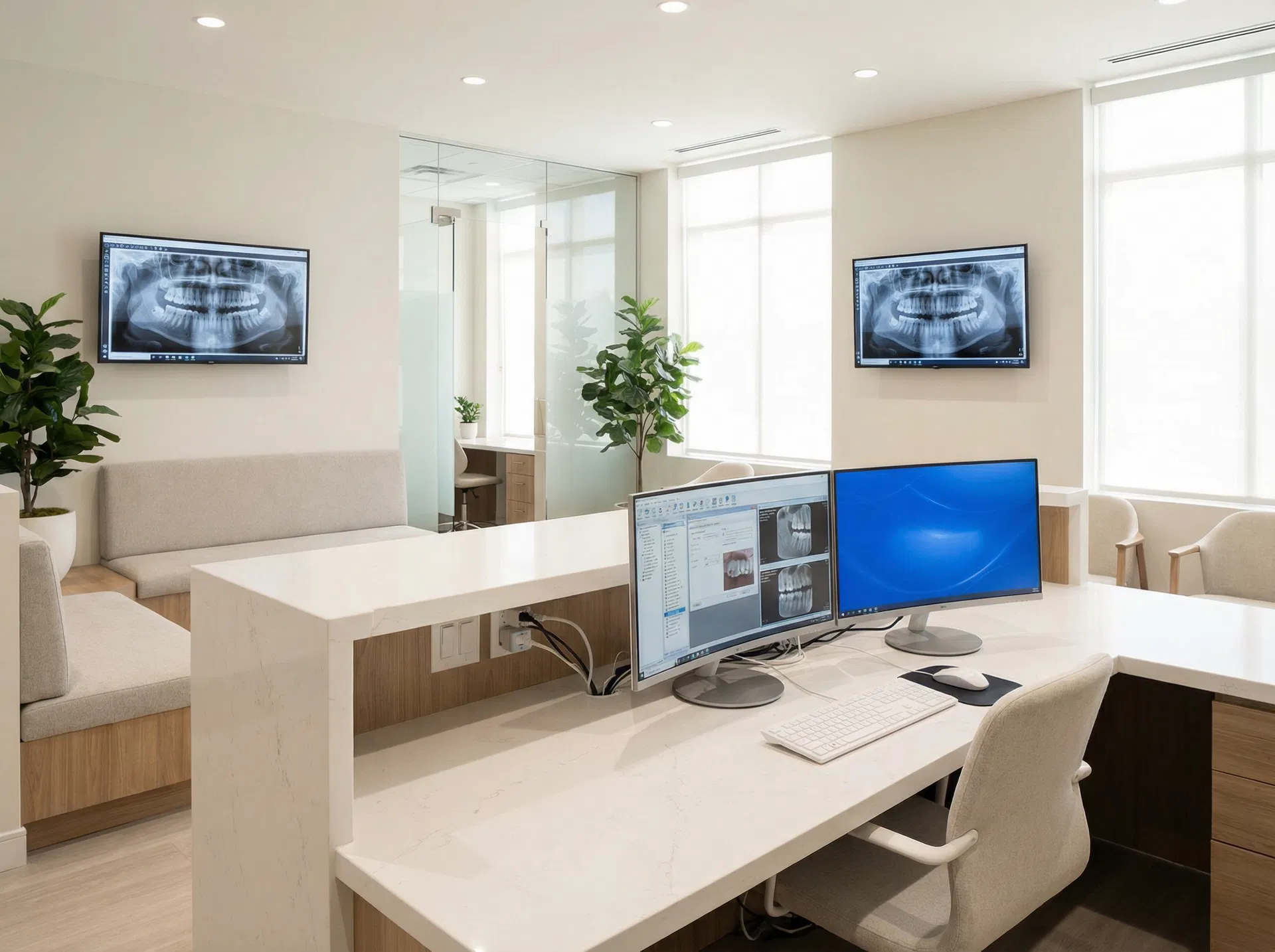 Modern dental office with IT infrastructure