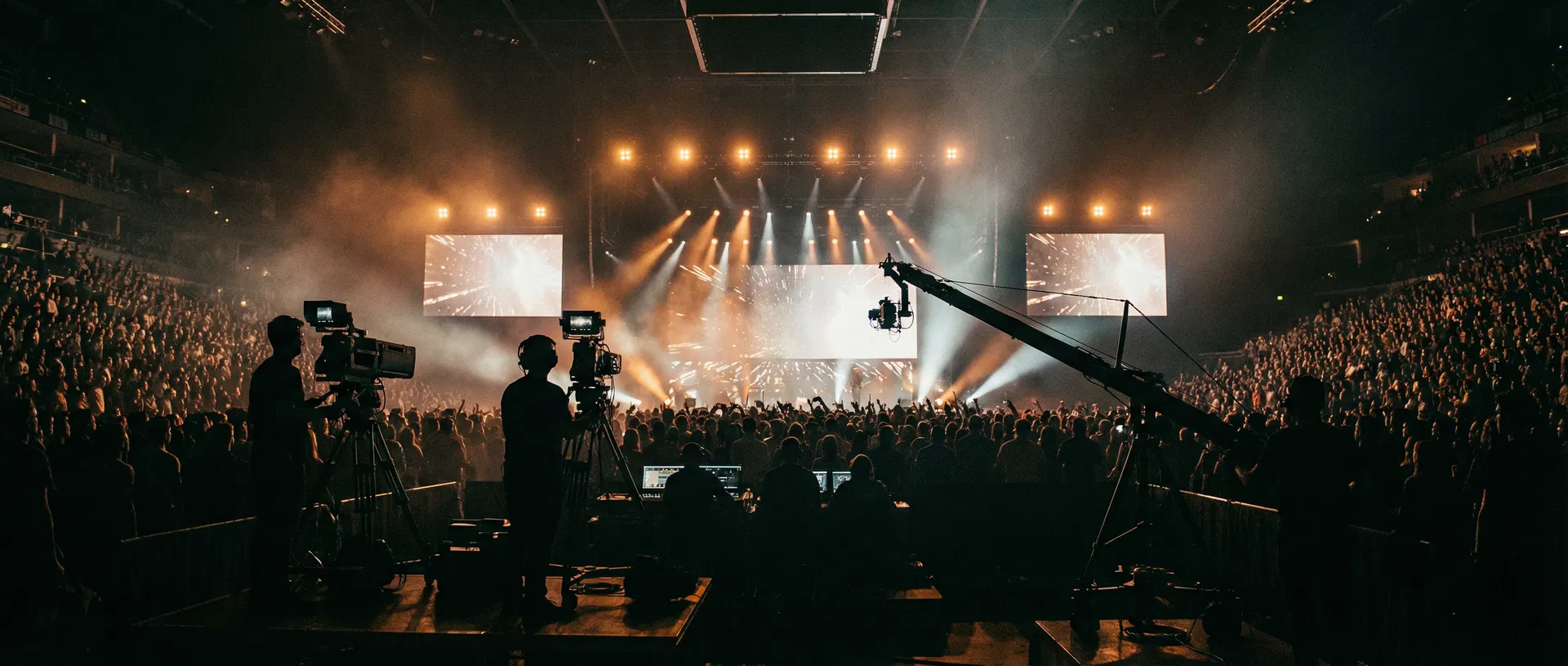 Live production at a major arena