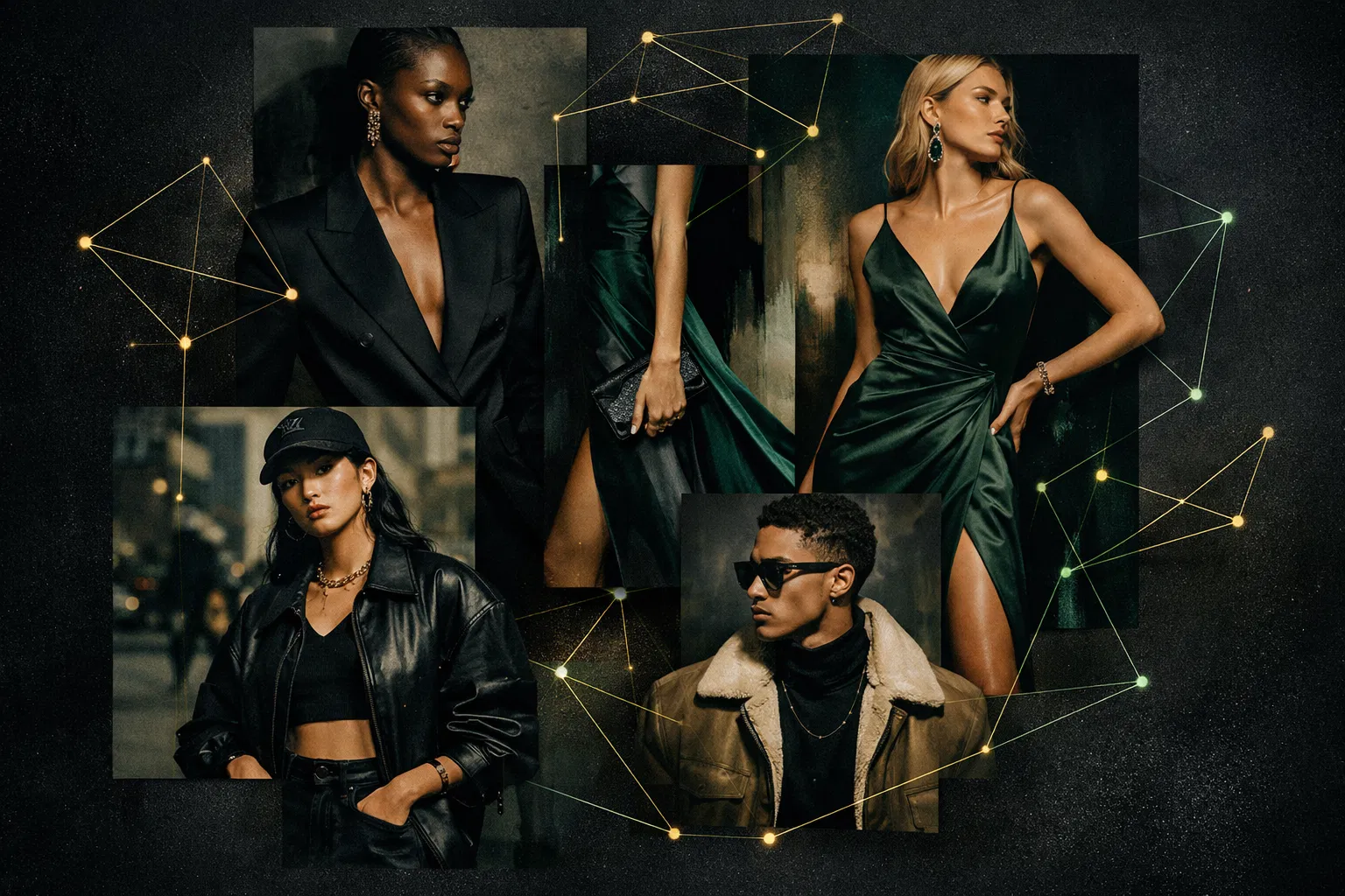 AI fashion curation collage