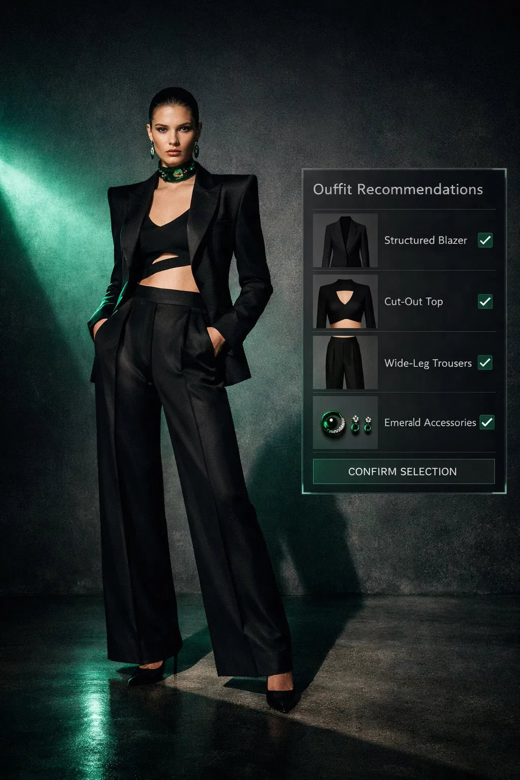 AI-curated fashion outfit