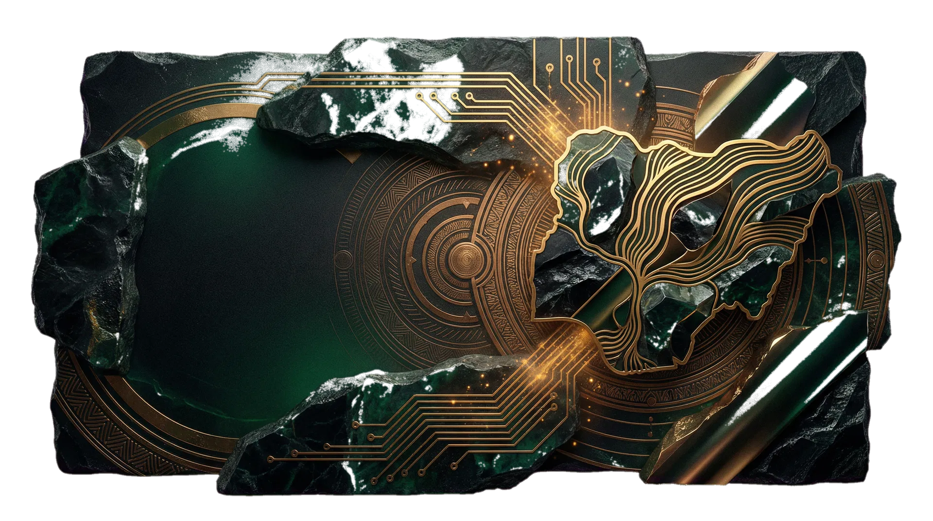 Abstract Afro-futurist Digital Naira hero art