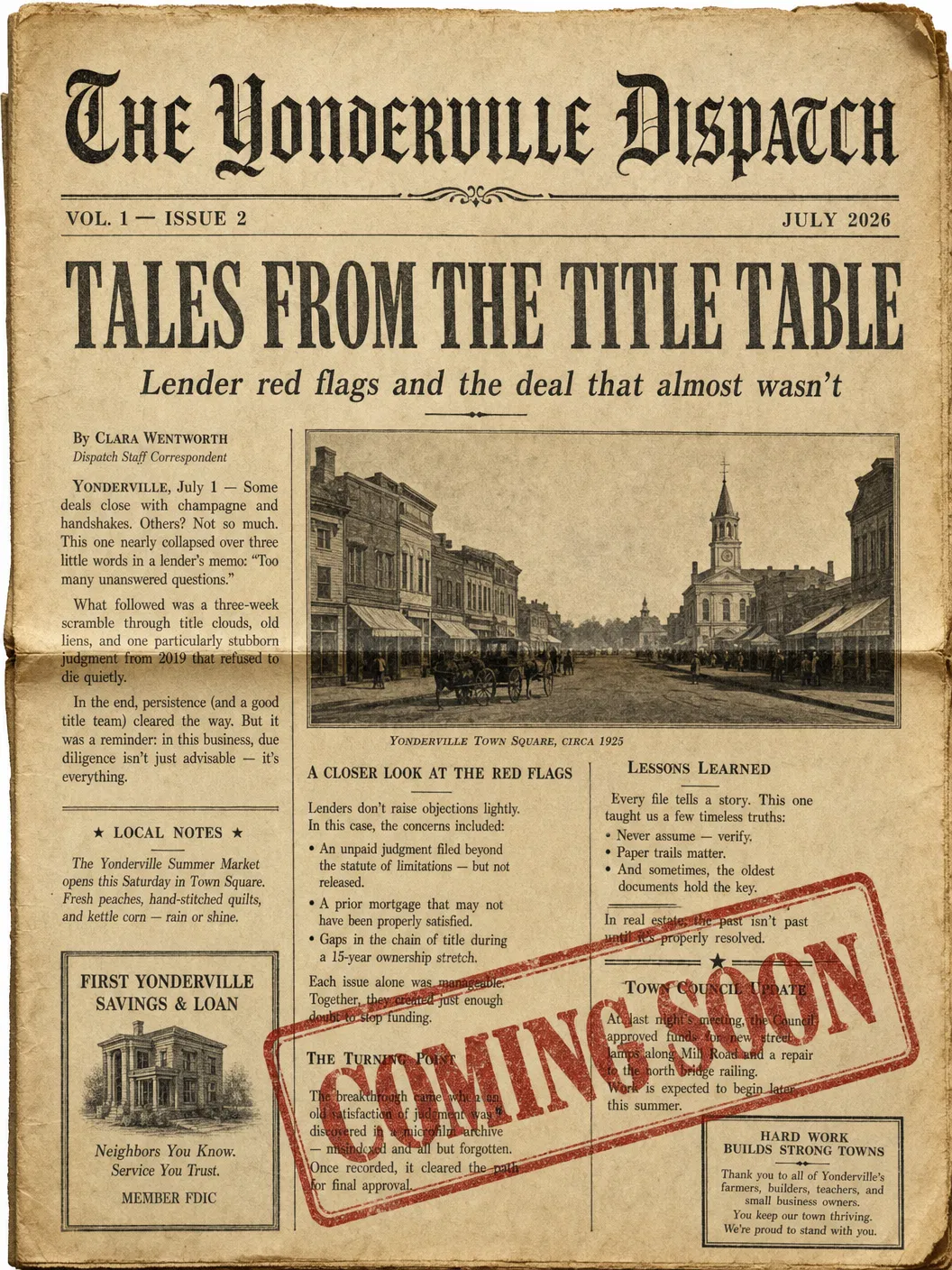 The Yonderville Dispatch — July 2026