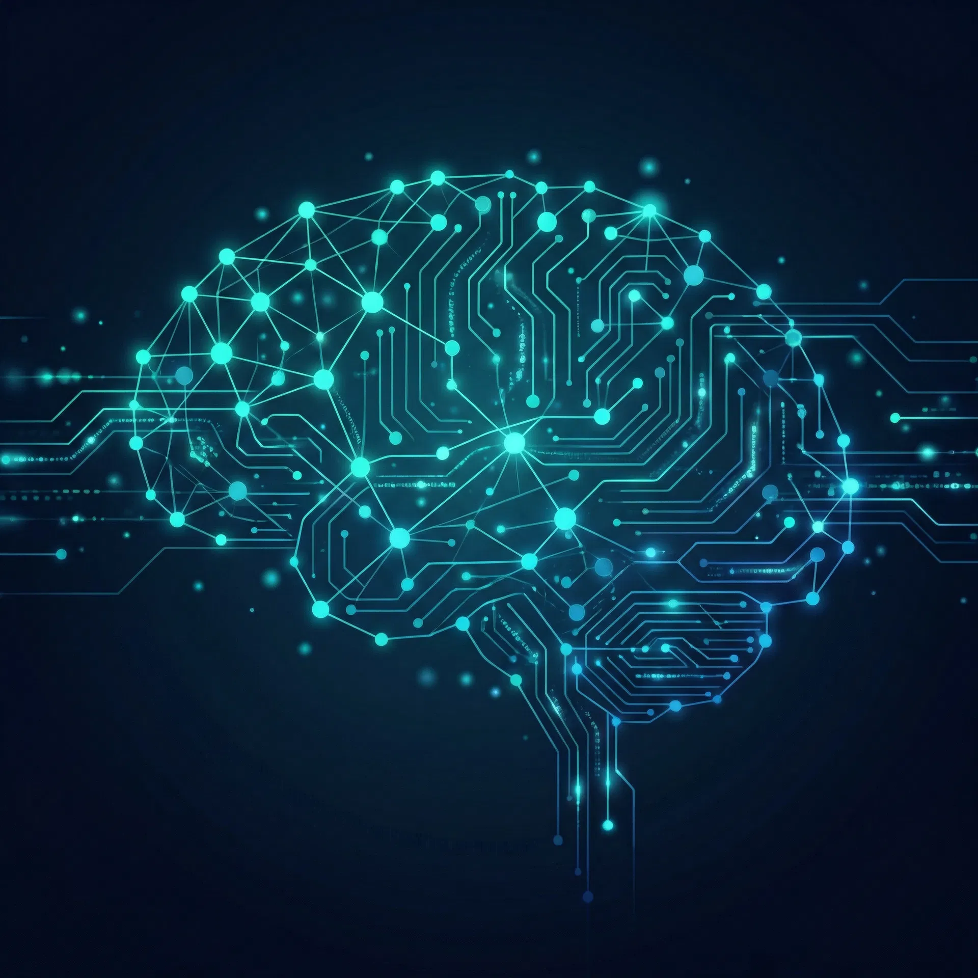 AI neural network visualization representing intelligent business solutions