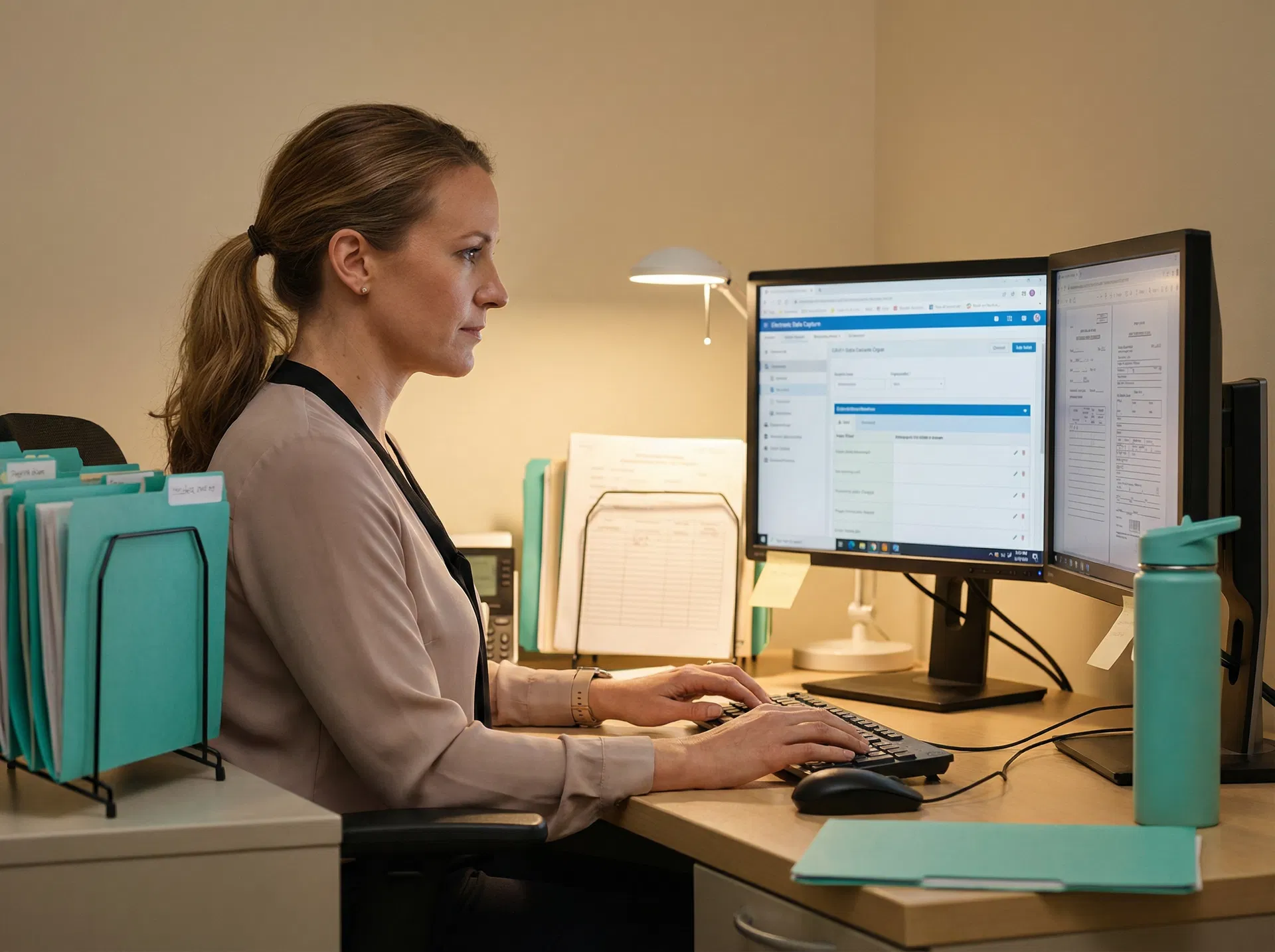 Study coordinator at work