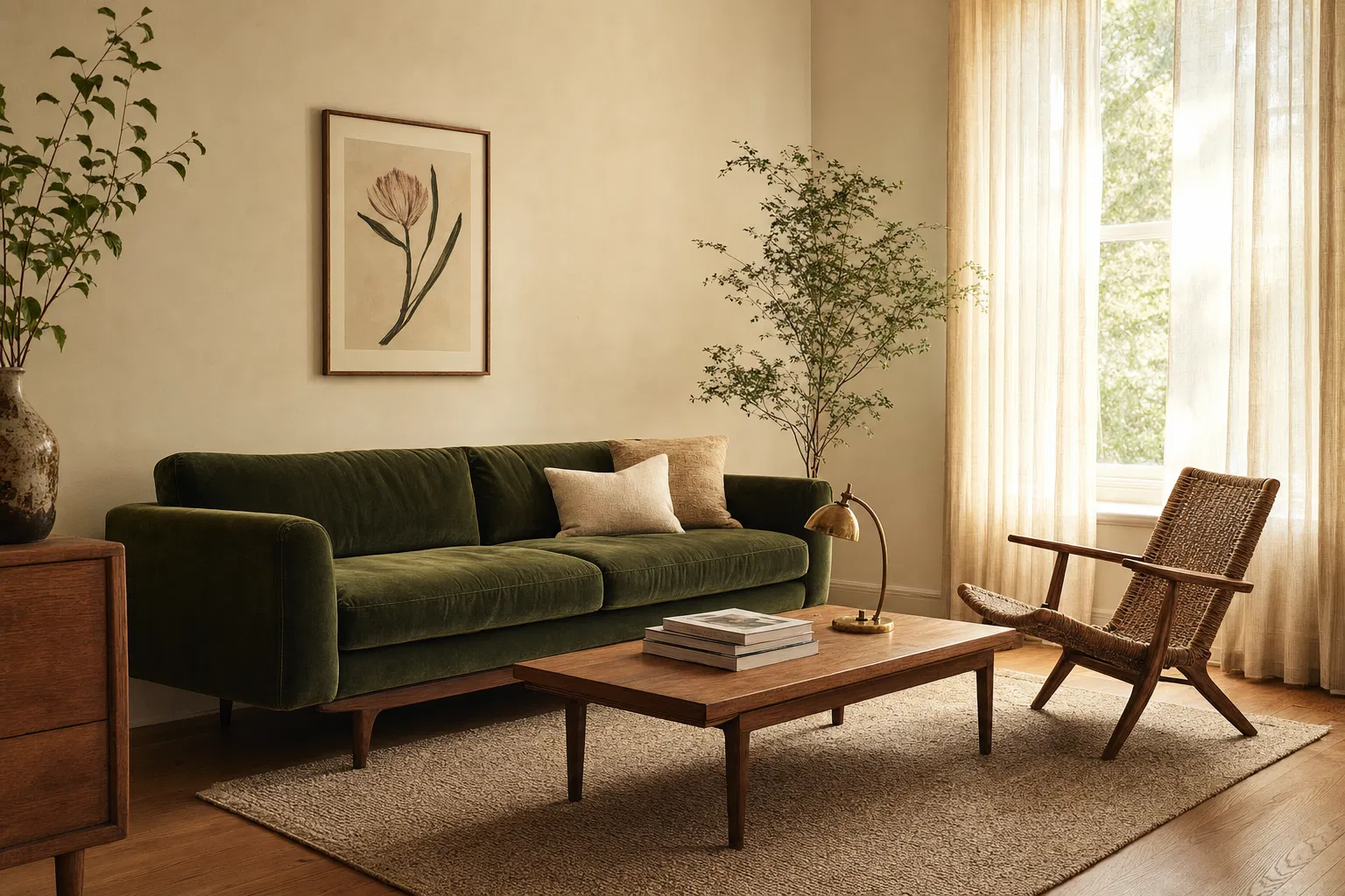 Interior of a thoughtfully kept rental