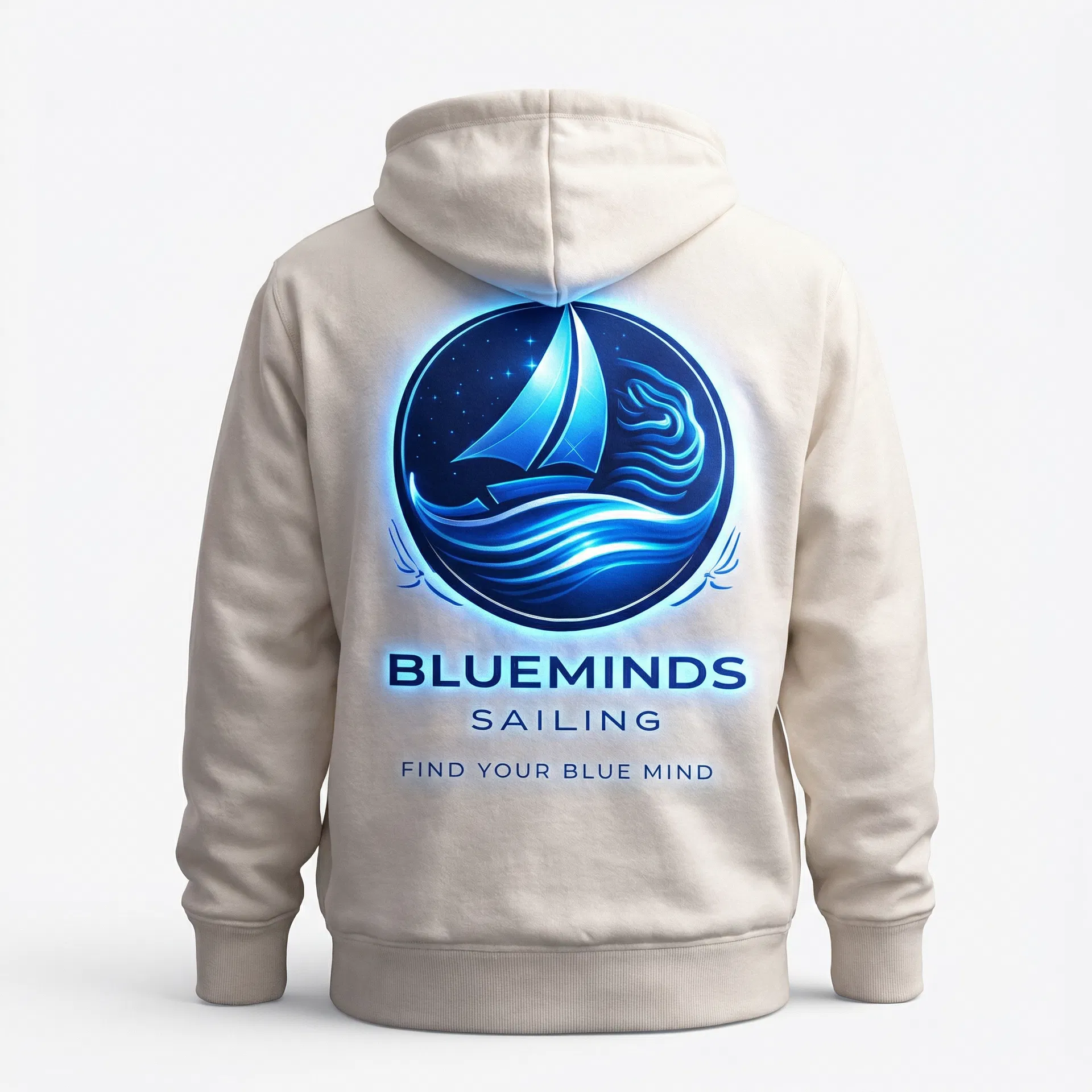 Find Your Blue Mind Hoodie — Cream