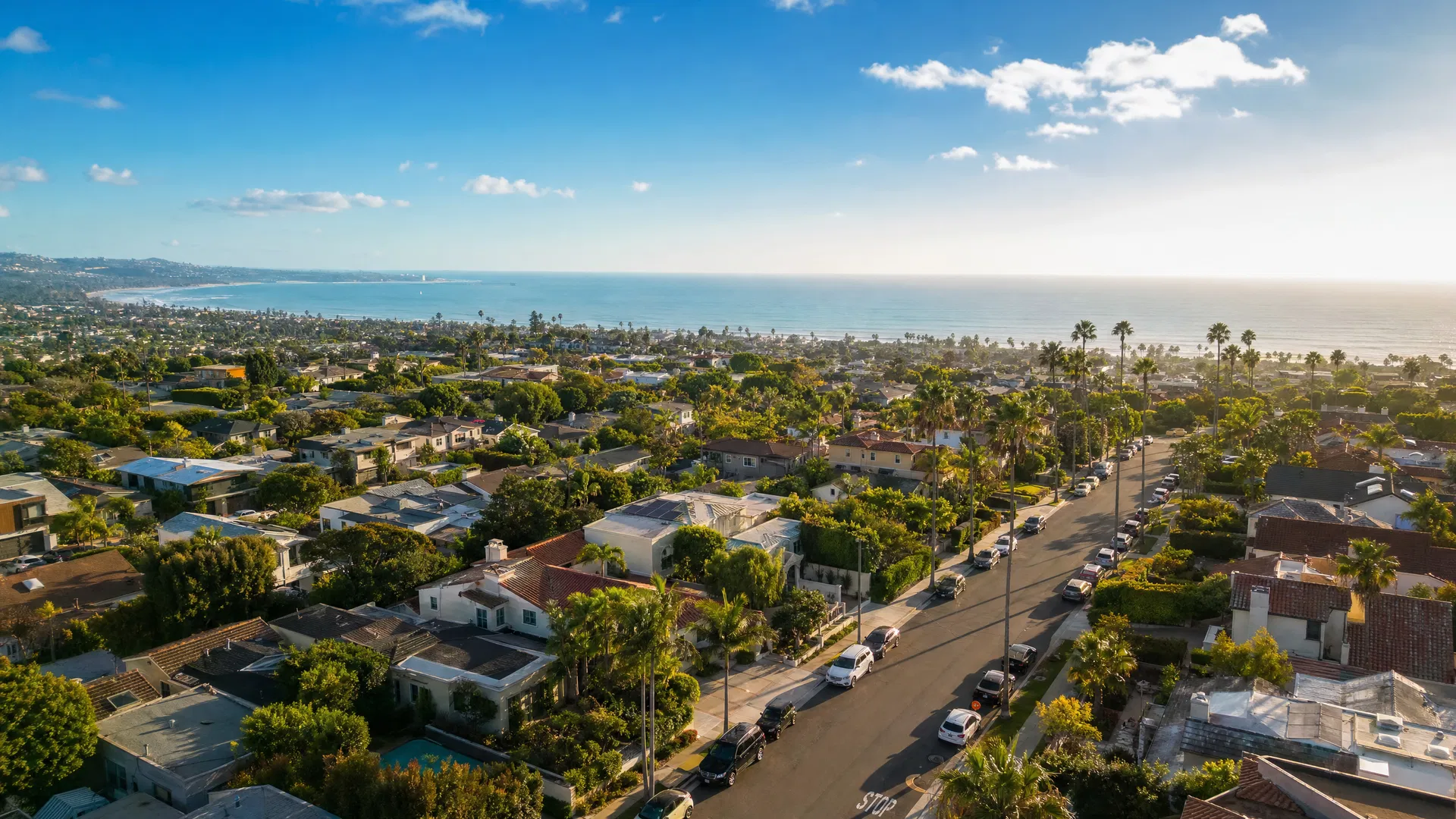 San Diego neighborhood aerial view