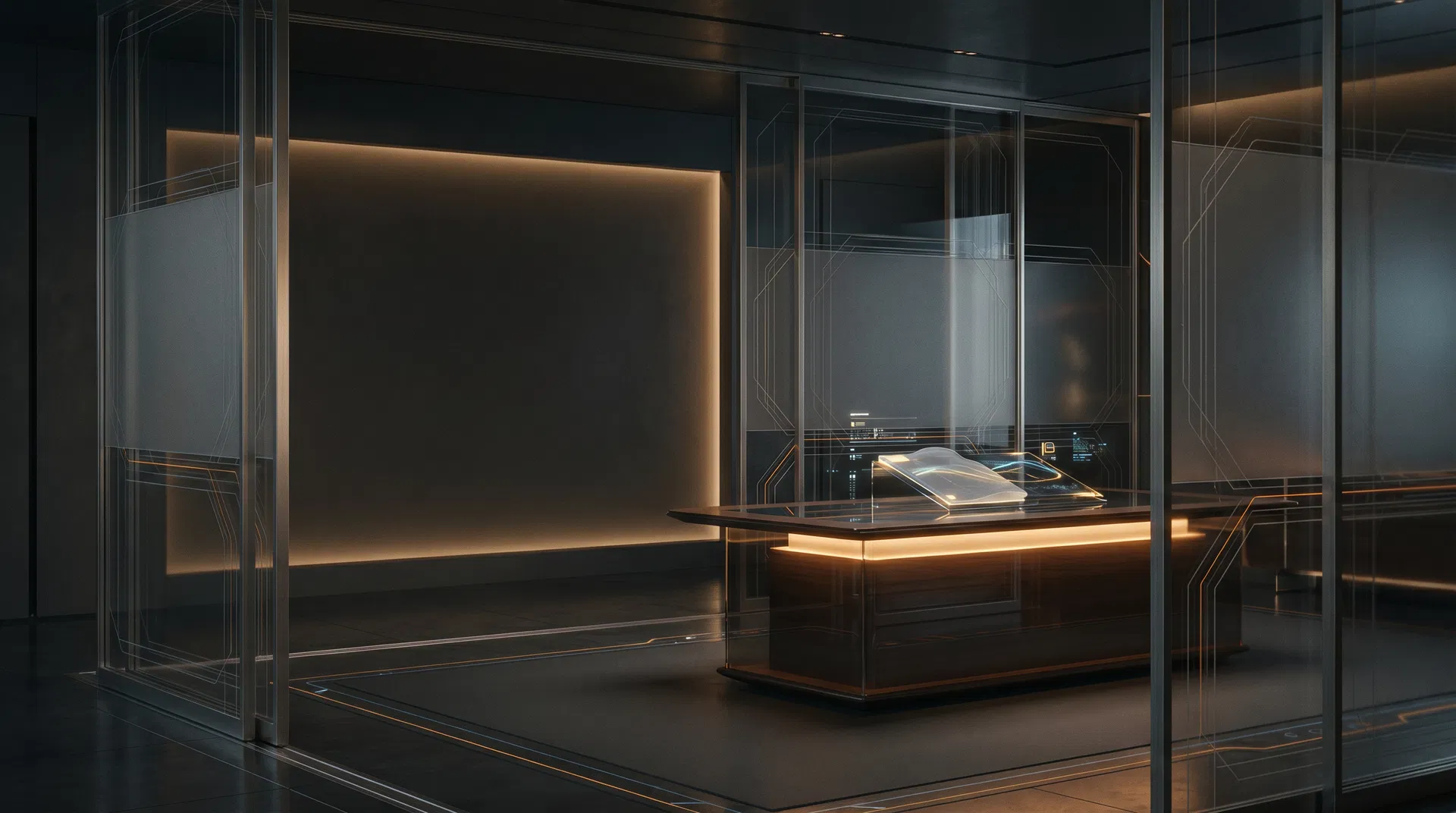 Premium AI vault themed background