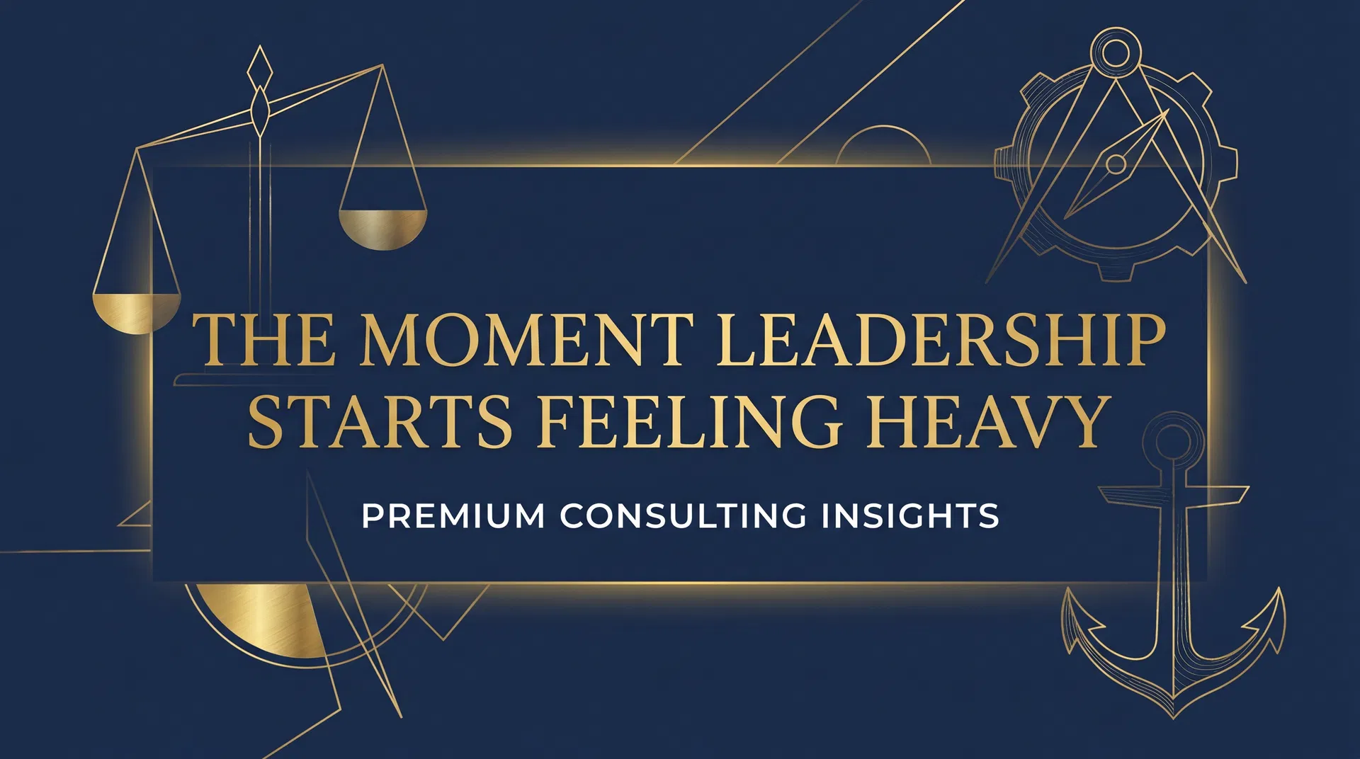 The Moment Leadership Starts Feeling Heavy