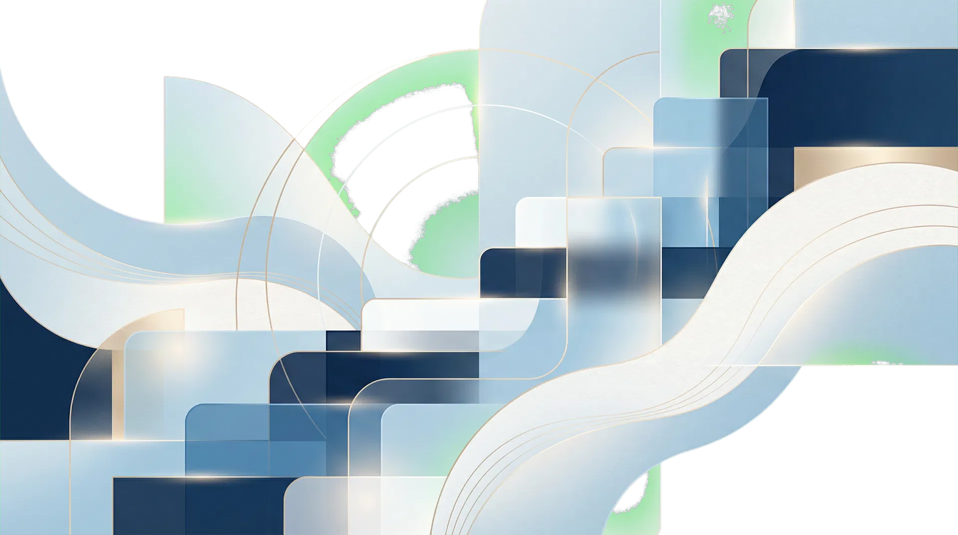 Abstract blue and white guidance artwork