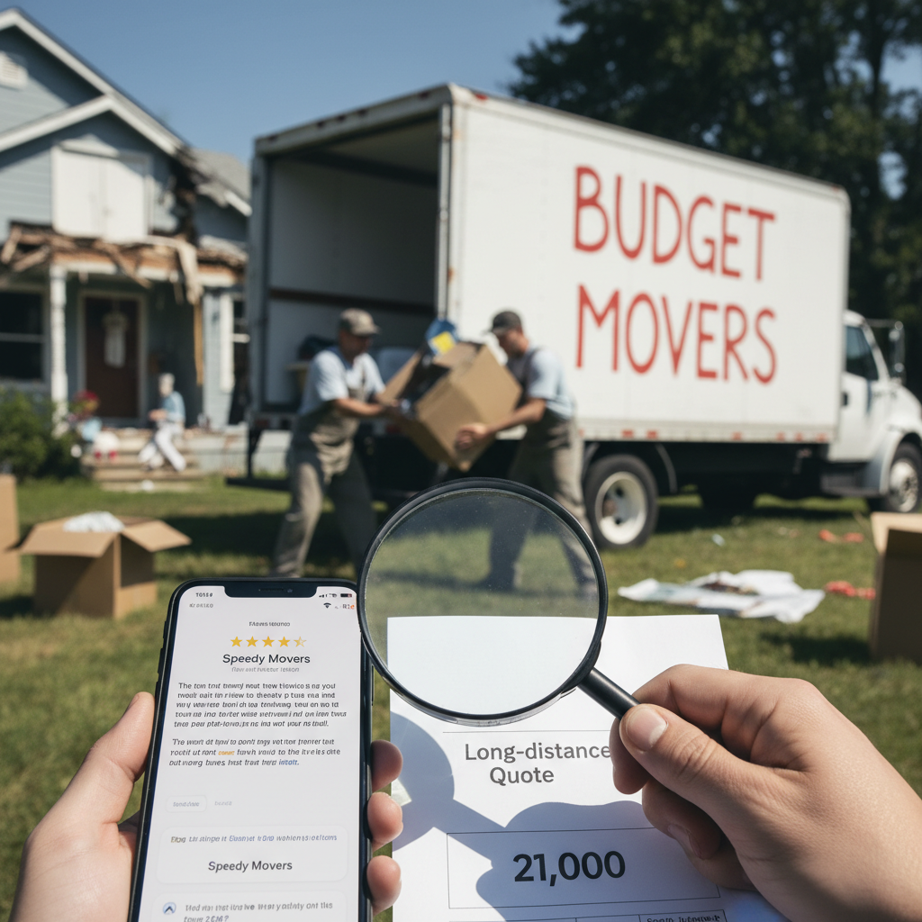 Warning guide for long-distance moving quotes and online reviews