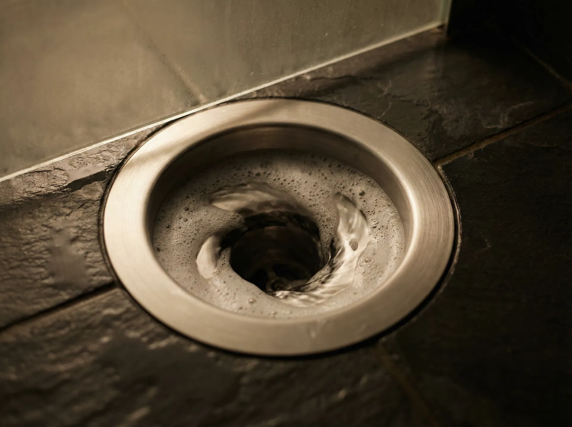 Shampoo-Schaum im Abfluss