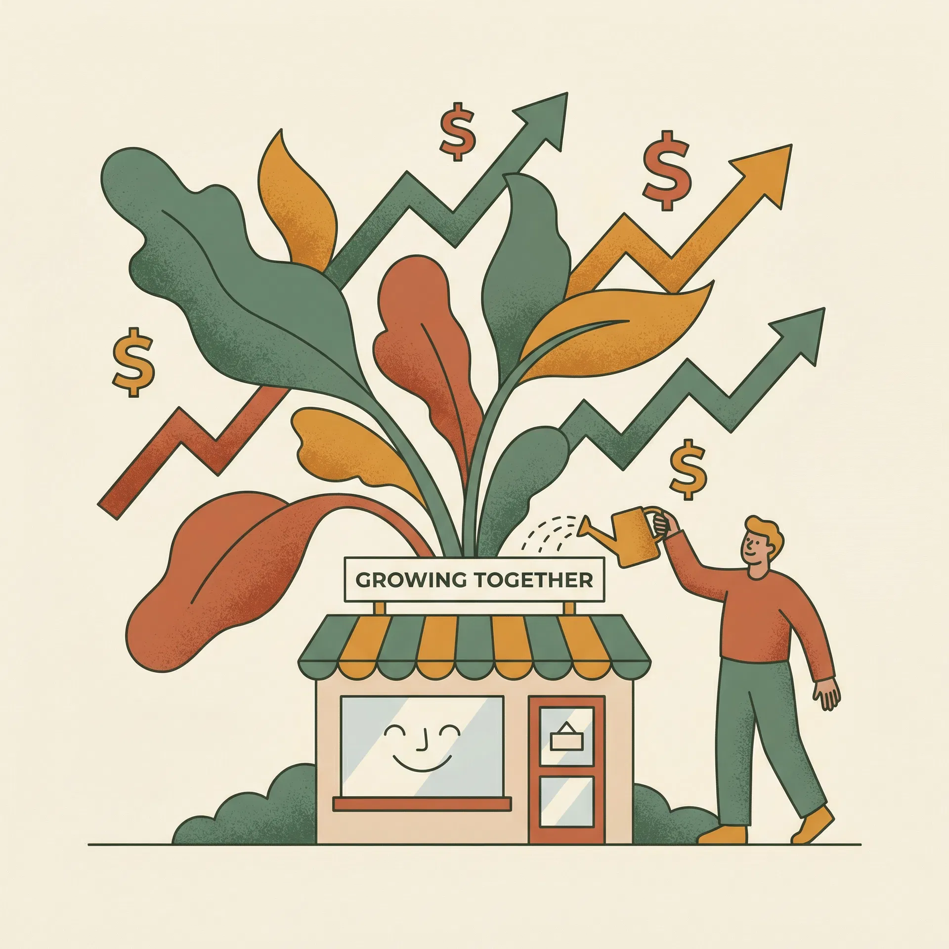 Business growth illustration