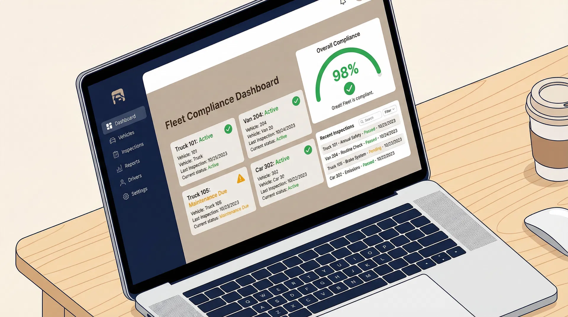 FleetGuard compliance dashboard