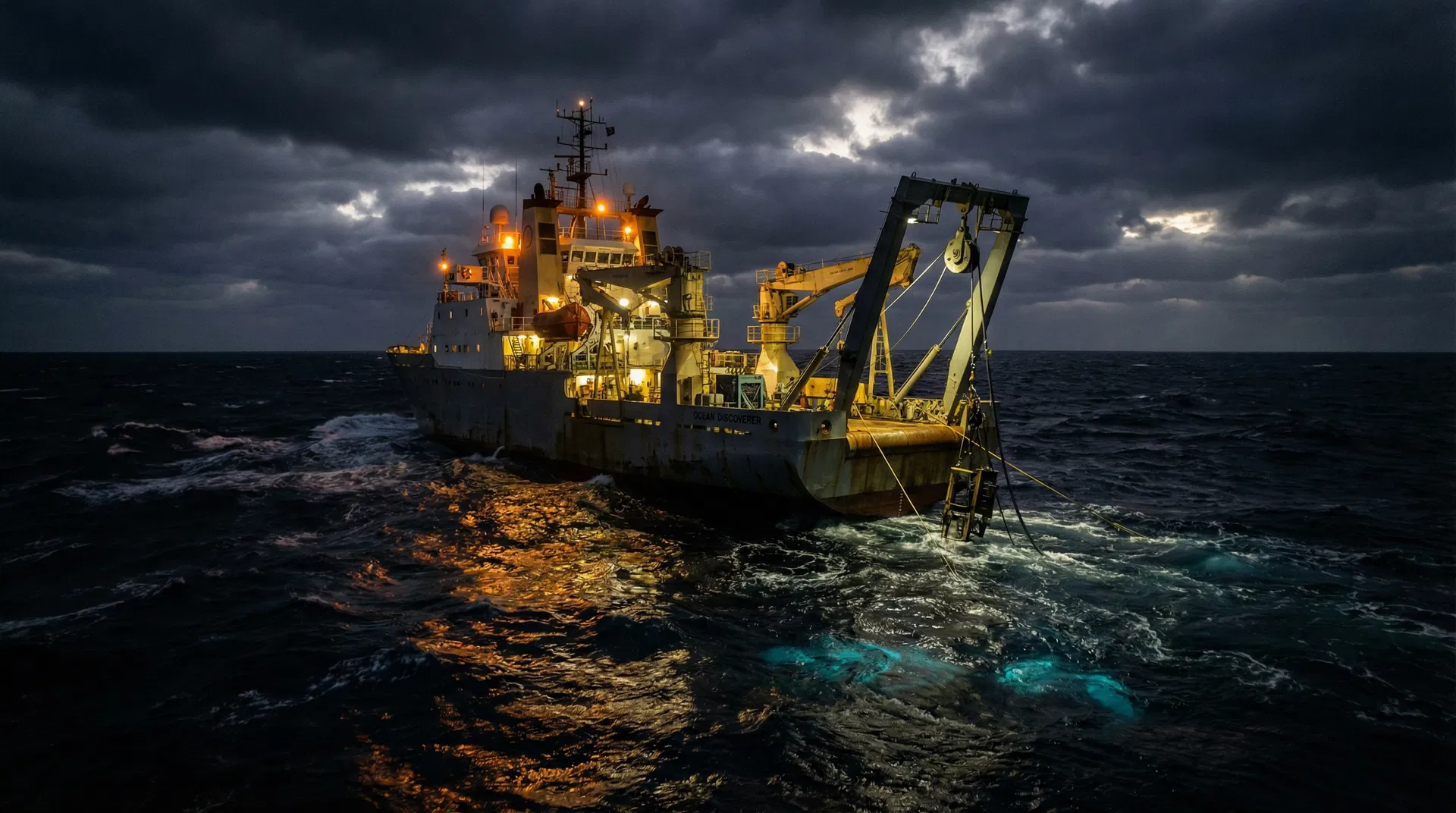 Deep sea mining exploration vessel