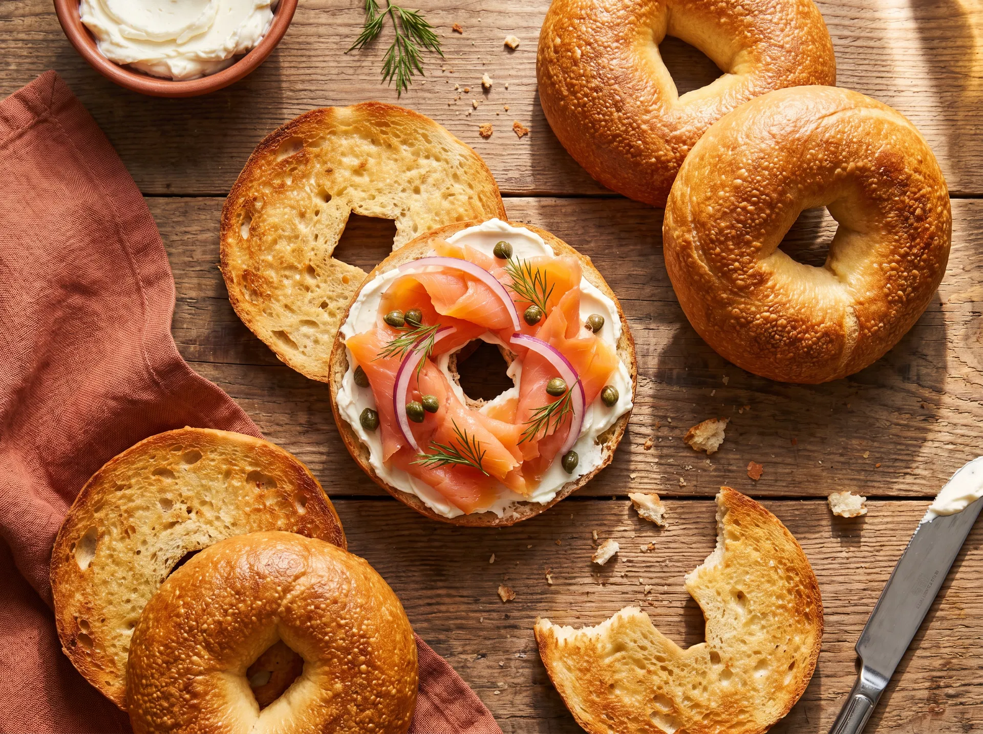 Air Fryer Bagels (2-Ingredient Greek Yogurt Bagels)