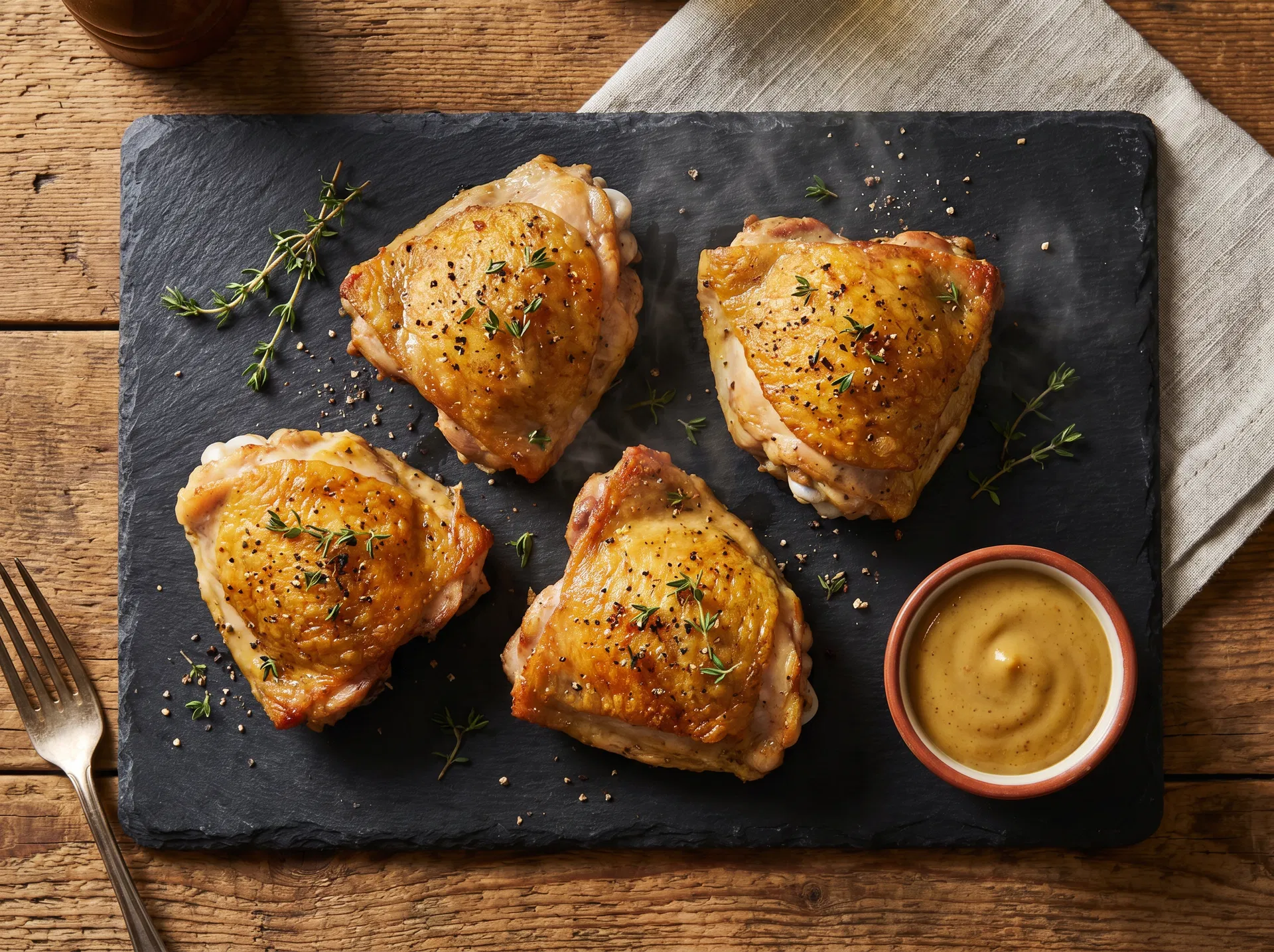 Air Fryer Chicken Thighs (Bone-In, Crispy Skin)