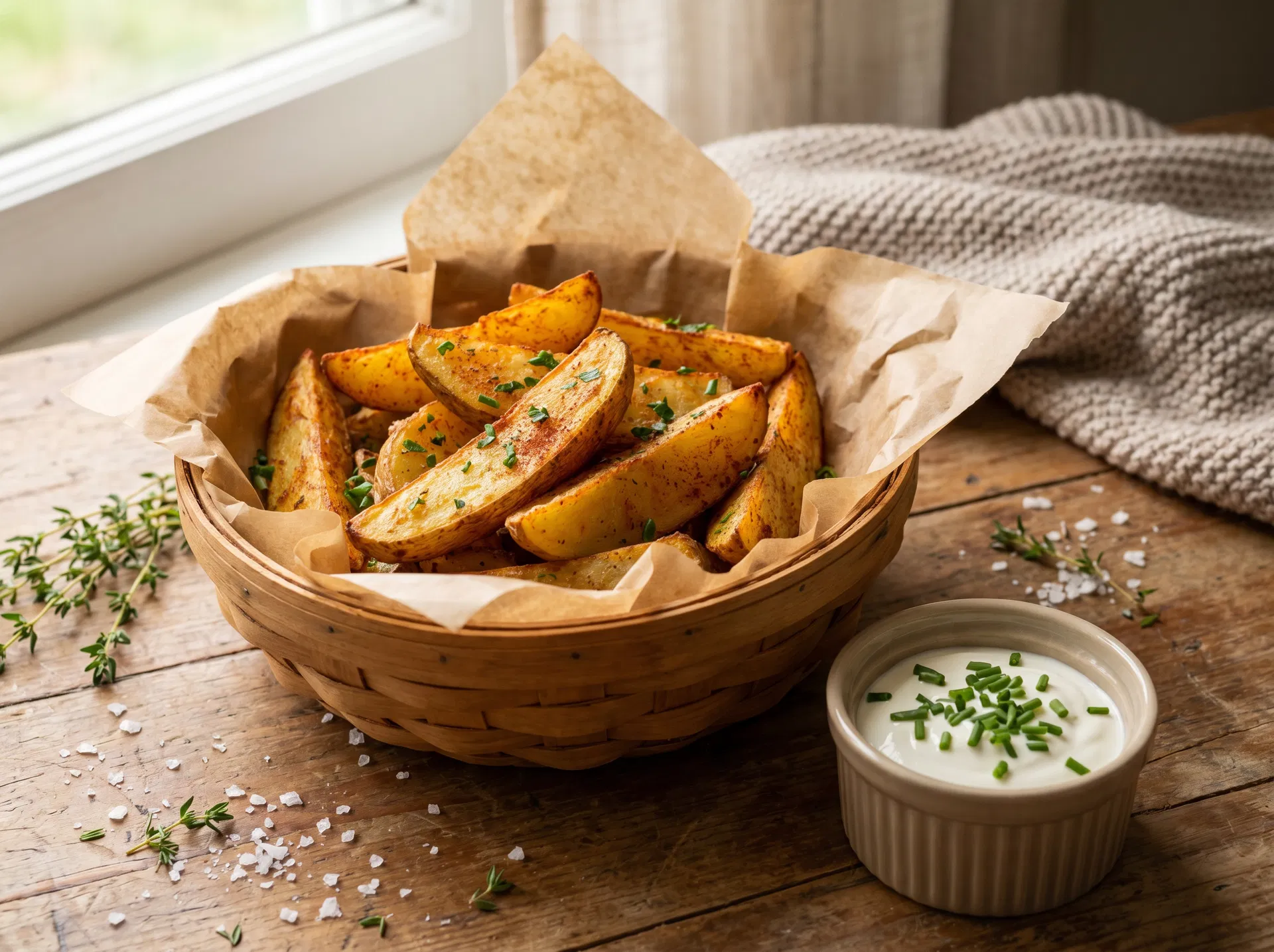 Crispy Air Fryer Potato Wedges
