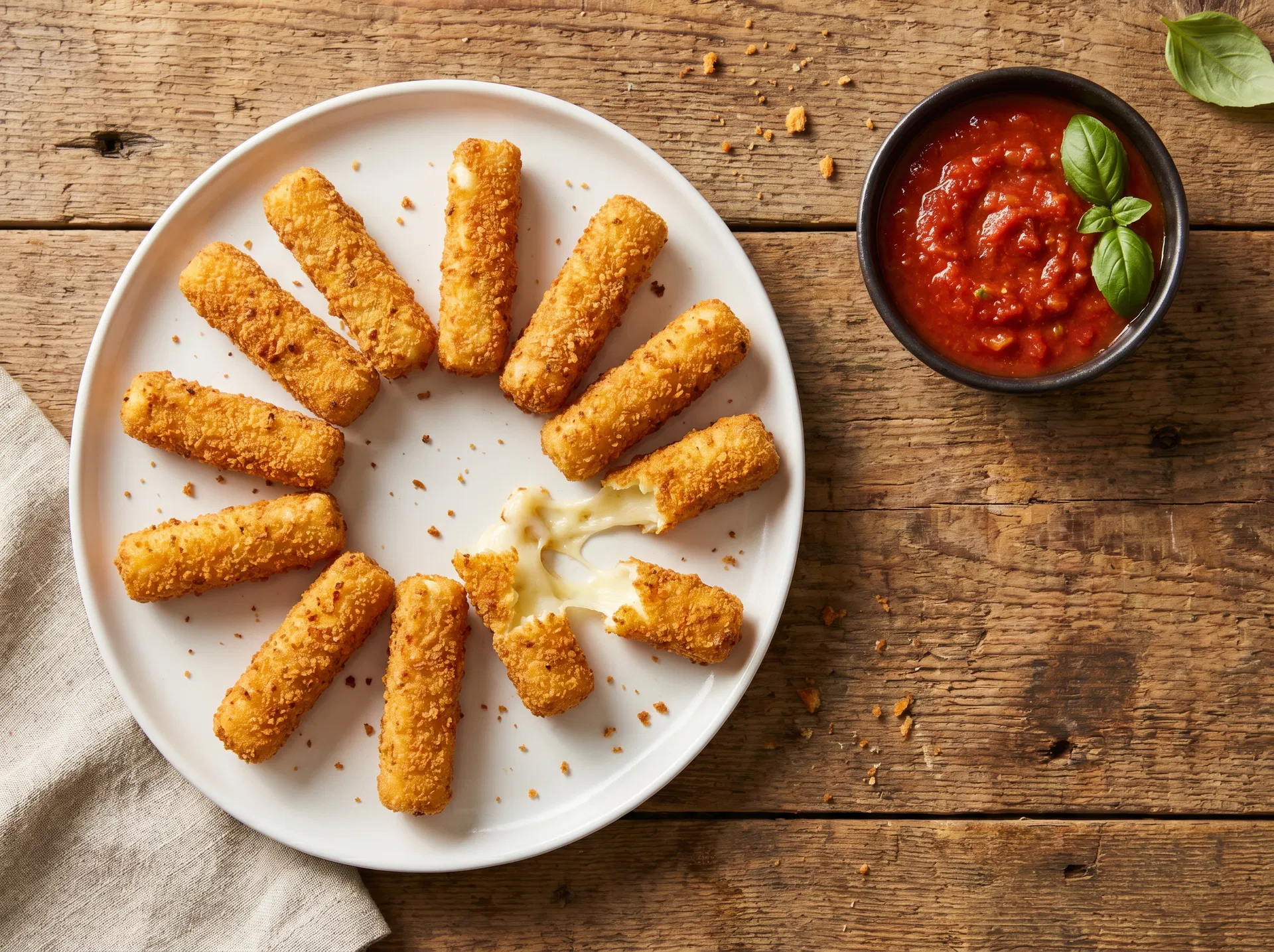 Crispy Air Fryer Frozen Mozzarella Sticks
