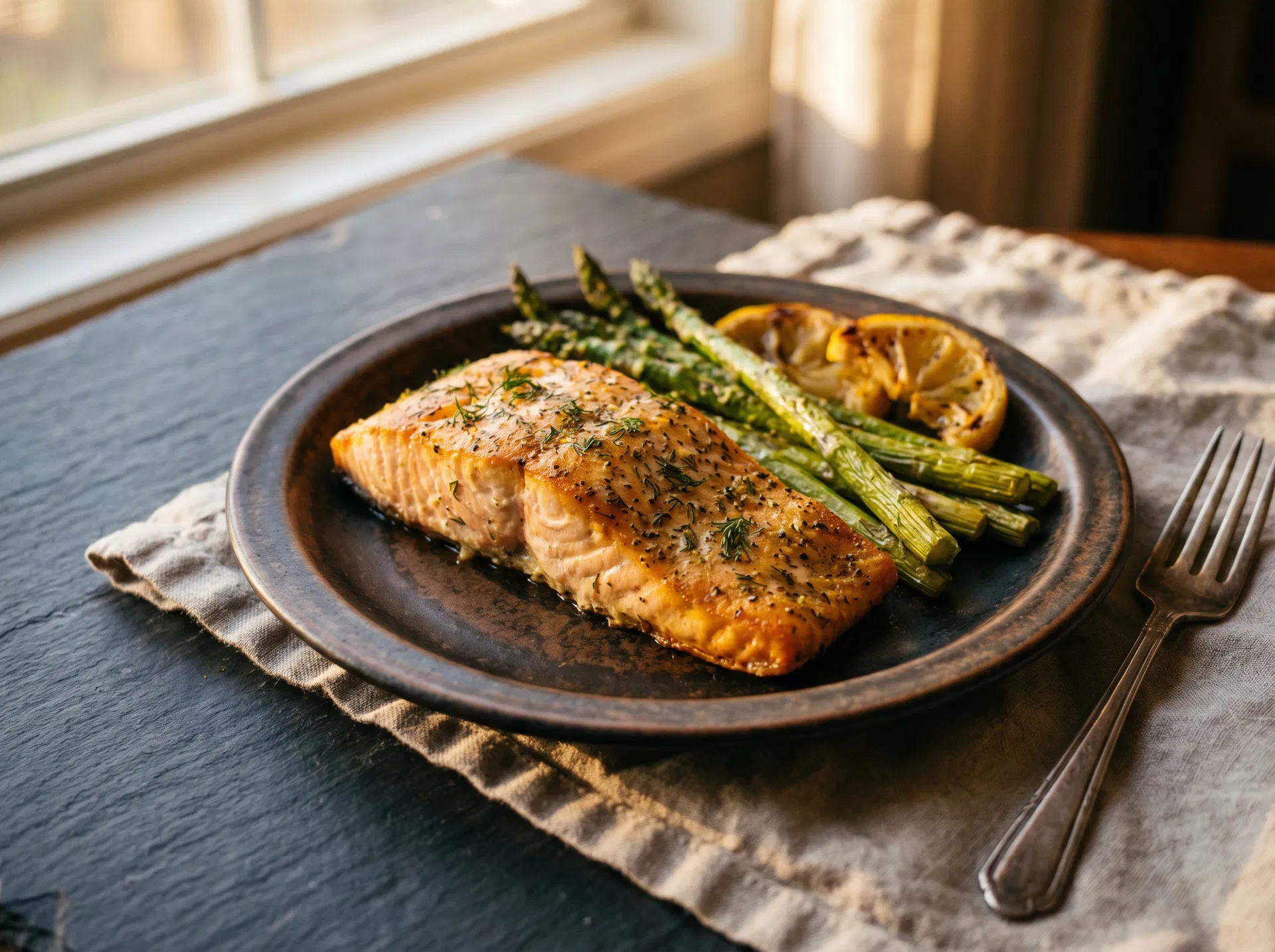 Air Fryer Lemon Herb Salmon