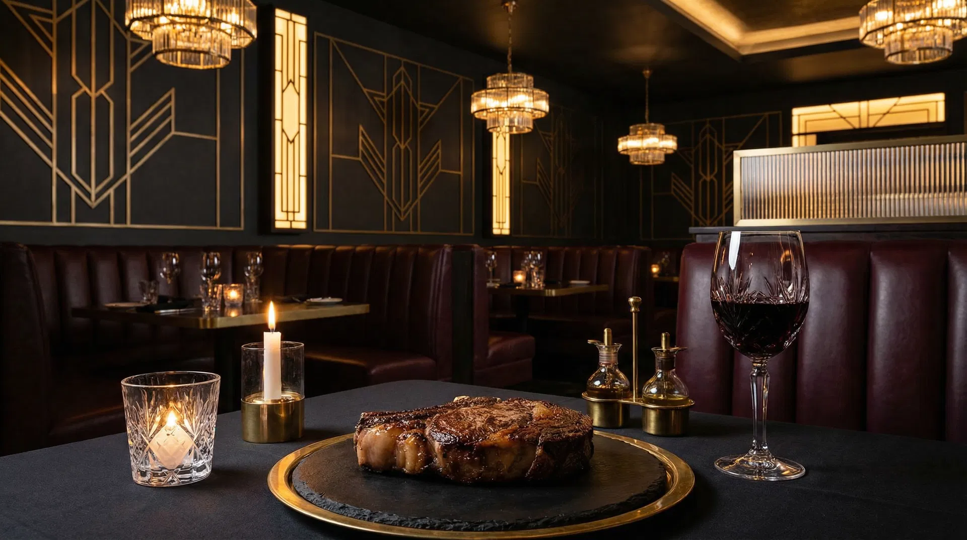 Best restaurants in Las Vegas — Gilded Noir Art Deco steakhouse