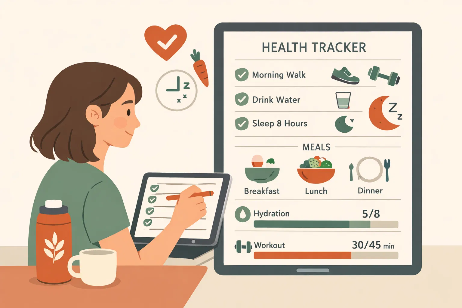Health tracking interface