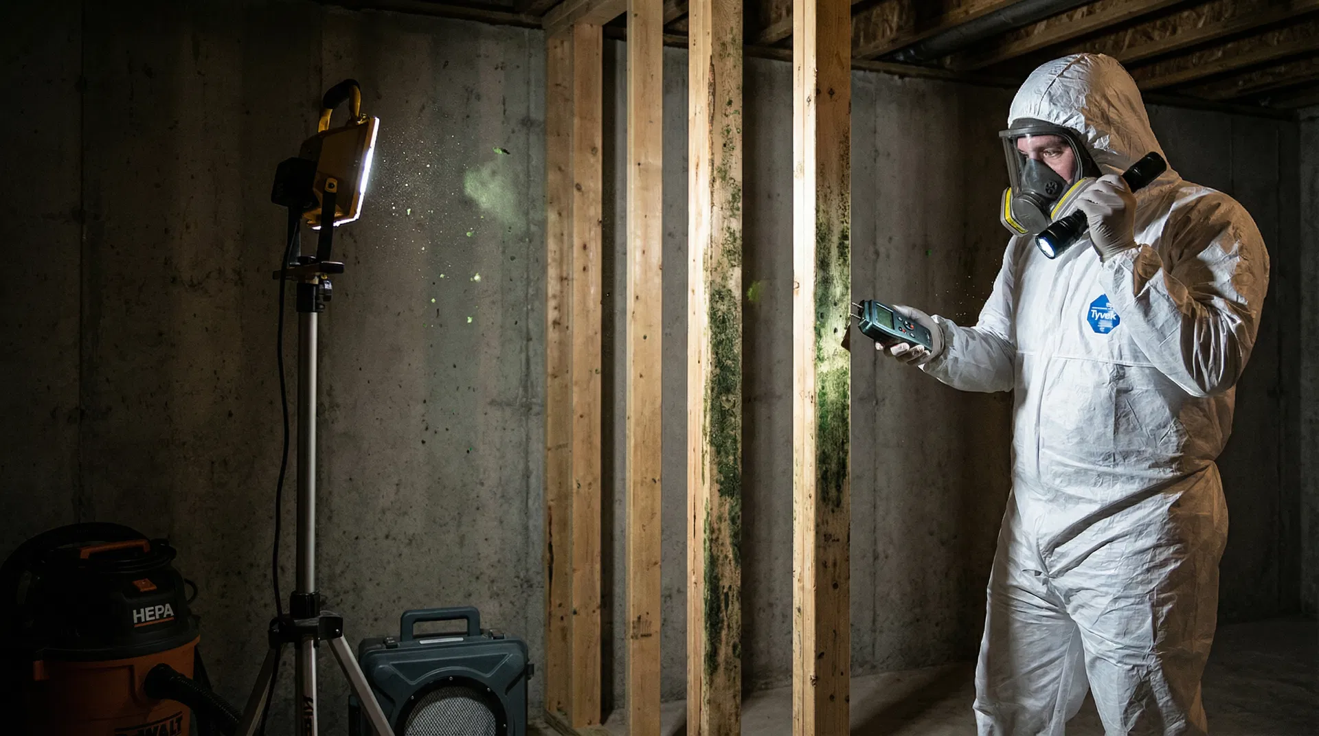 Micronix certified mold remediation specialist at work