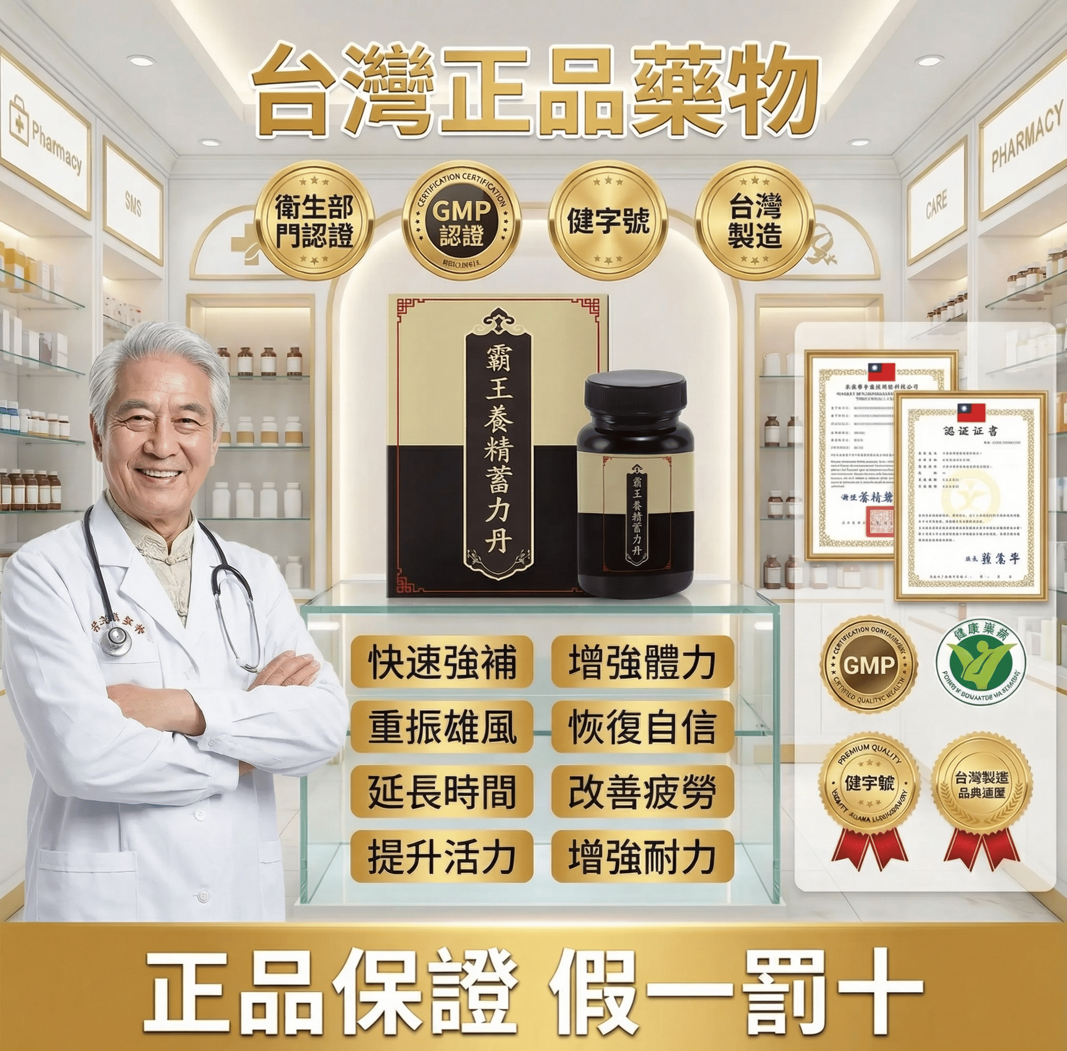台灣正品藥物 霸王養精蓄力丹 醫生推薦