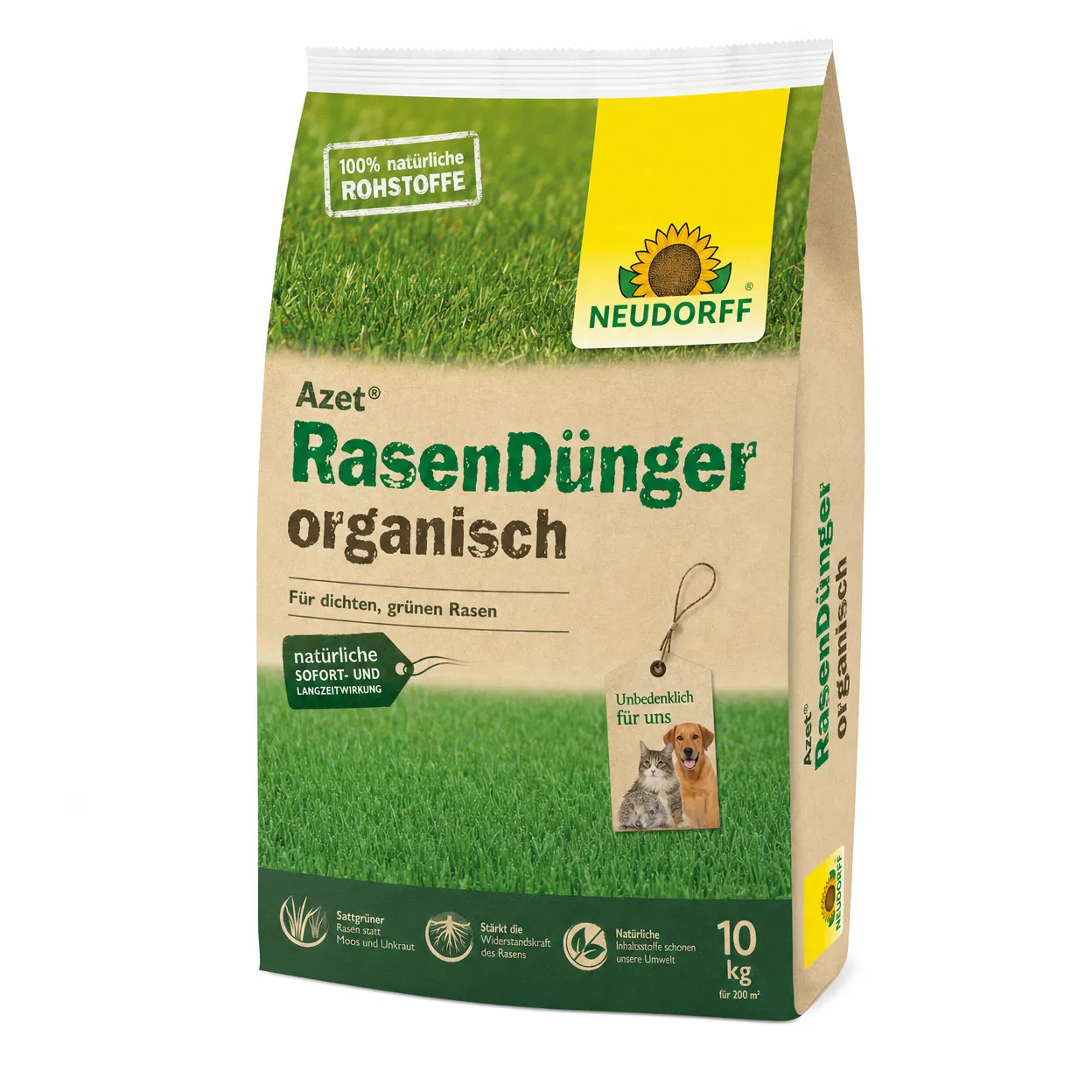 Neudorff RasenDünger Moos- und UnkrautStopp 10kg für 200 m²