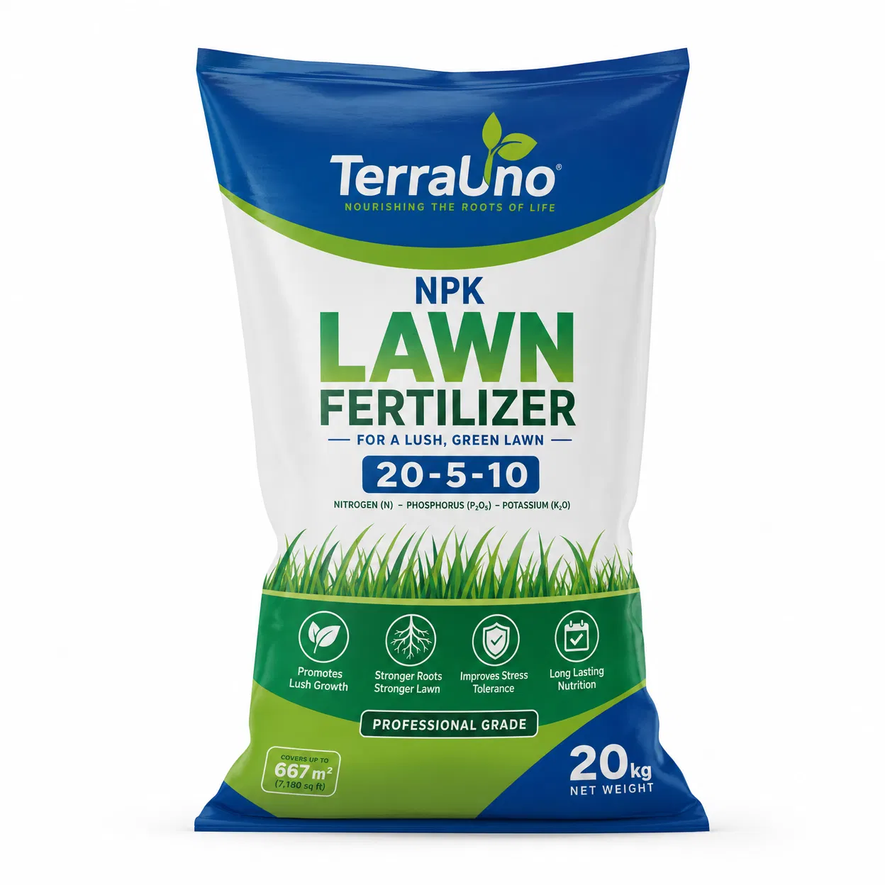 TerraUno Rasendünger Frühjahr/Sommer 20kg für 1000 m²
