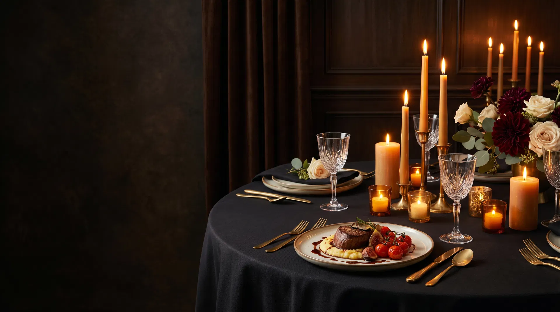 Luxurious private dining ambience