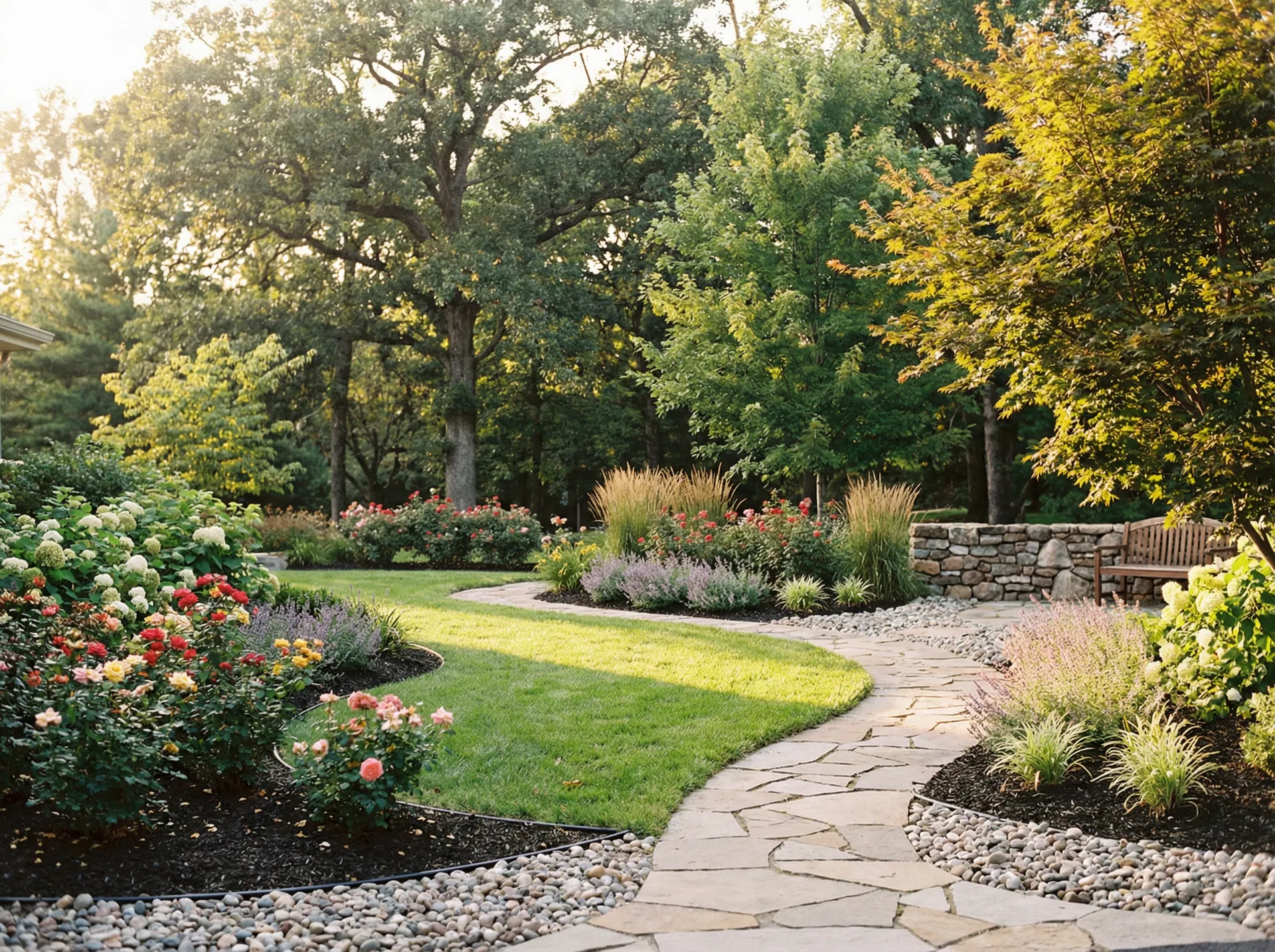 Beautiful landscaped yard