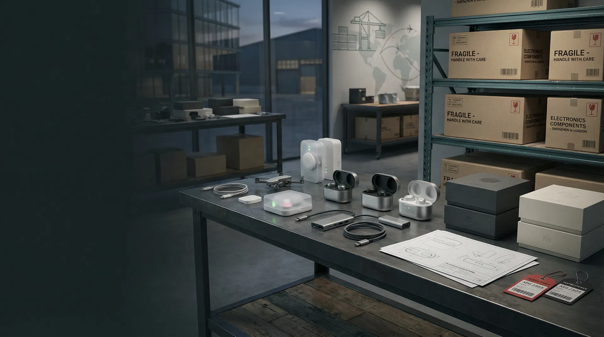 Wholesale gadget sourcing environment linking Chinese manufacturing with UK supply