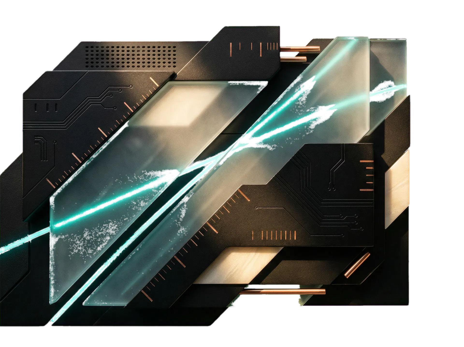 Abstract systems and infrastructure illustration