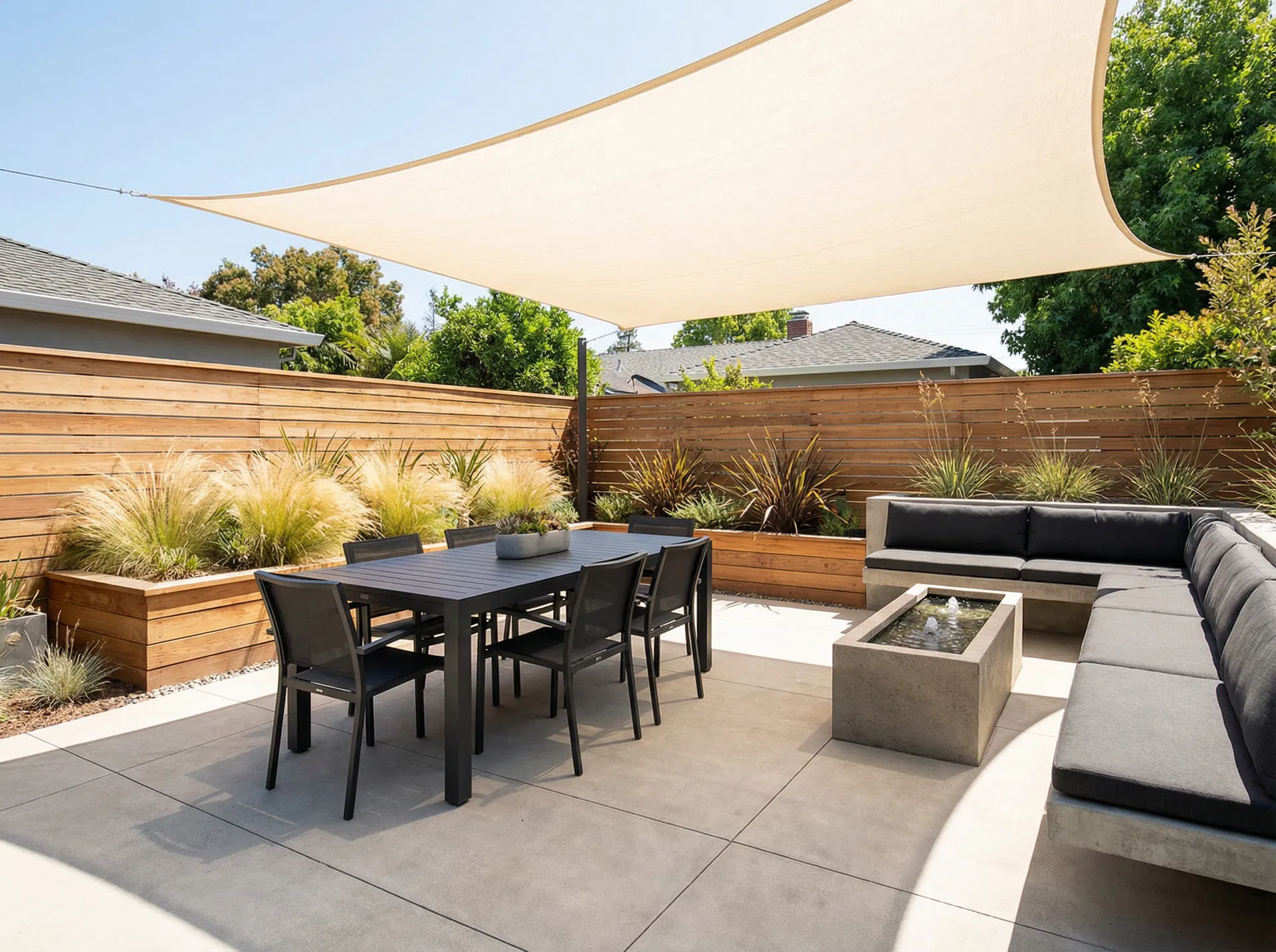 Concrete & Cedar Courtyard