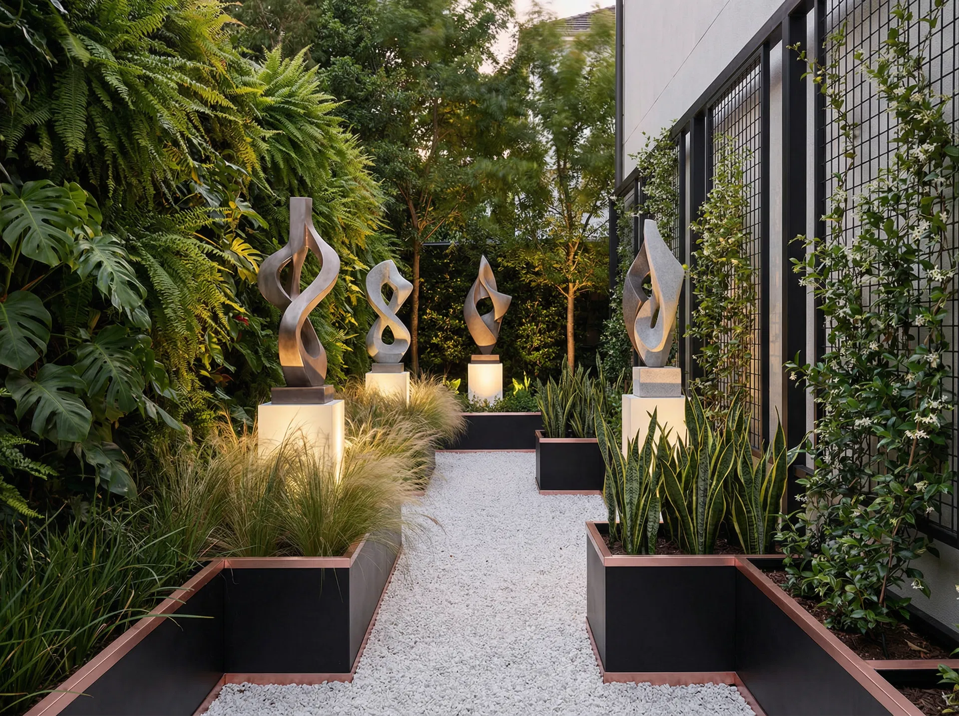 Side Yard Art Sculpture Garden