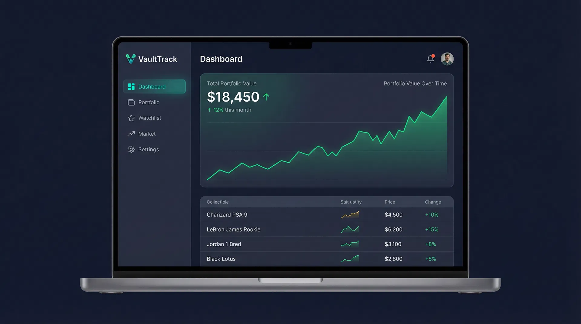VaultTrack Dashboard