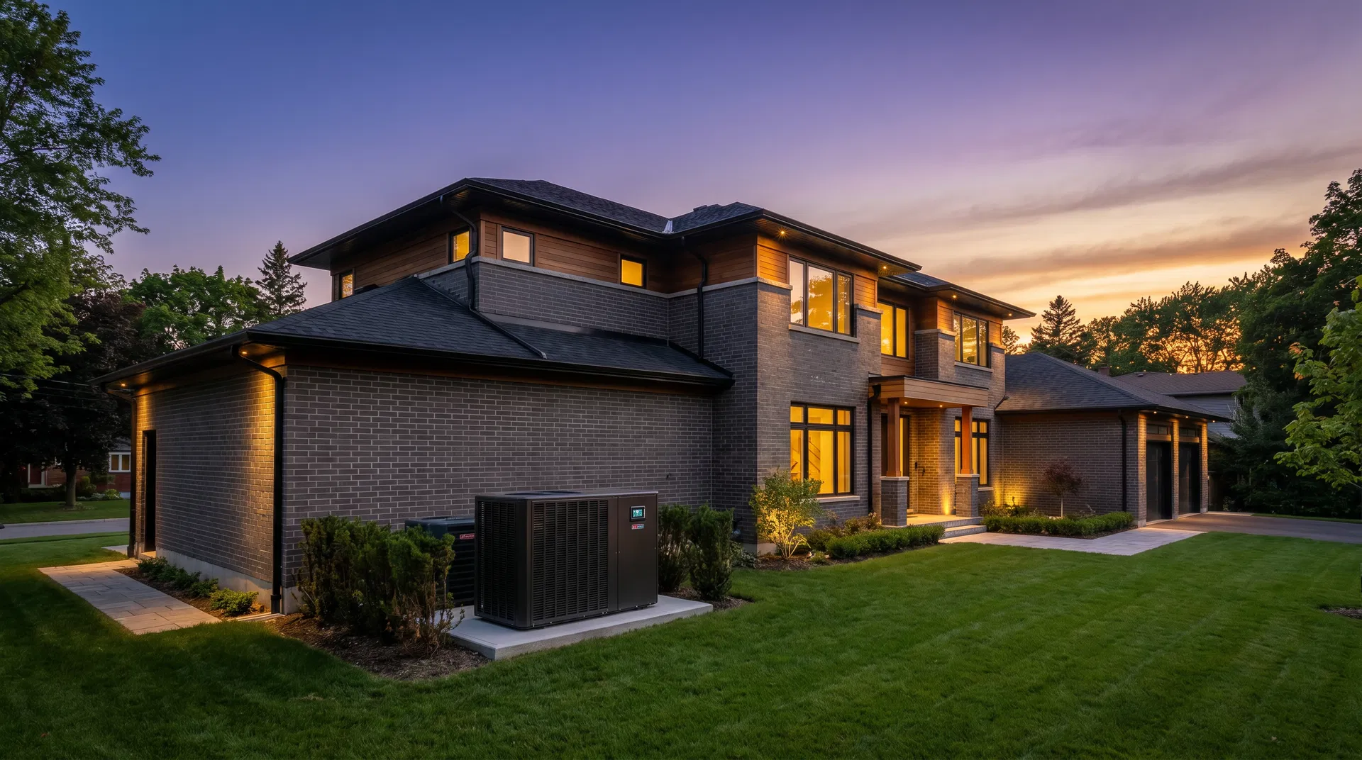 Modern home with HVAC system