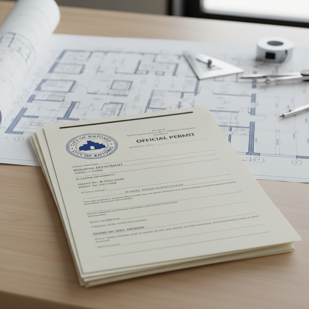 Official building permit documents for San Antonio, TX construction projects, managed by a veteran-owned general contractor.