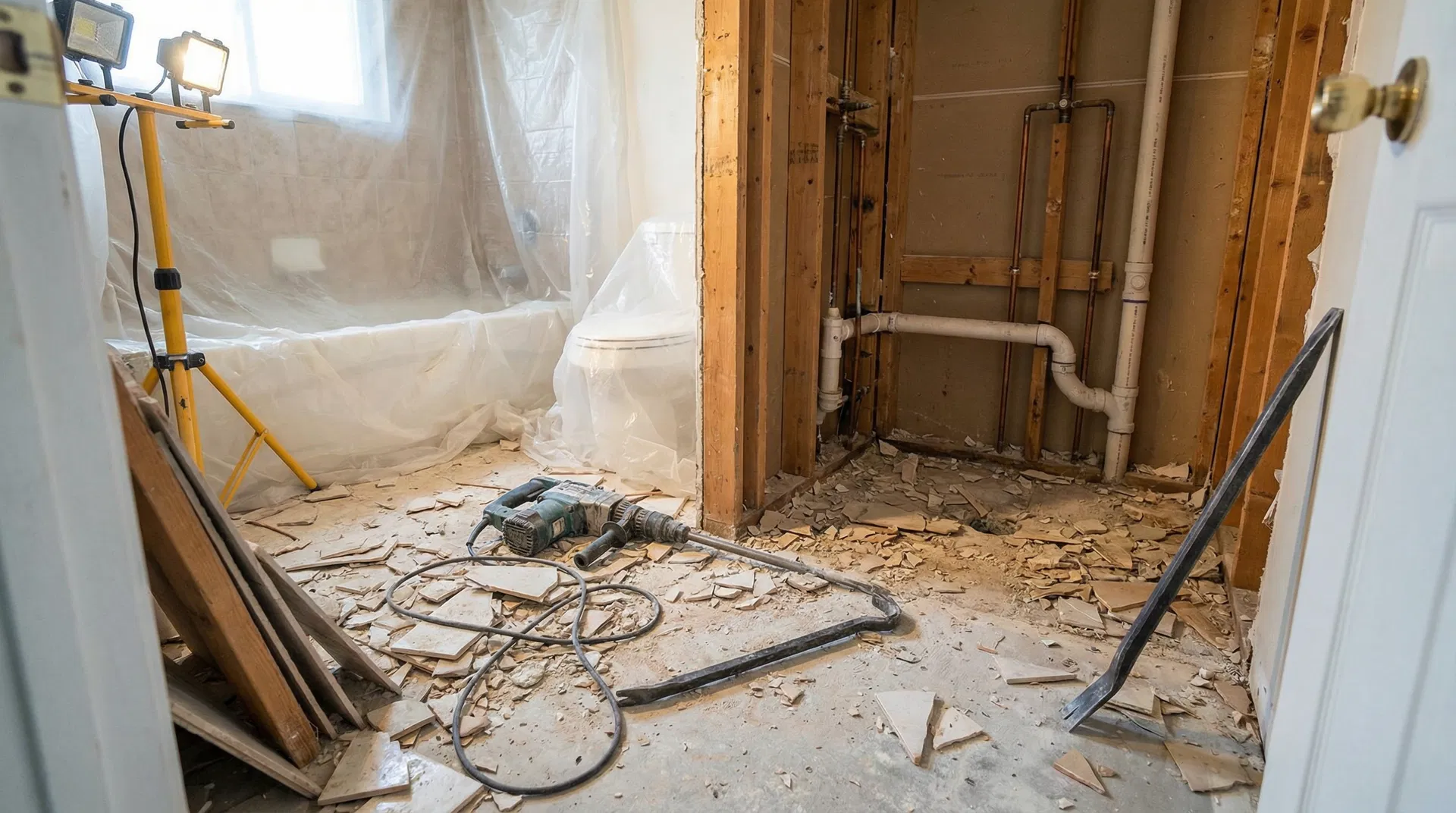 Home addition construction in progress San Antonio TX - 214 Veteran Solutions