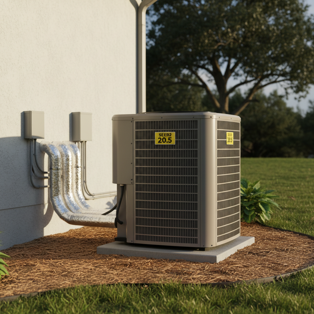 High-efficiency outdoor AC unit for air conditioning replacement in San Antonio, TX