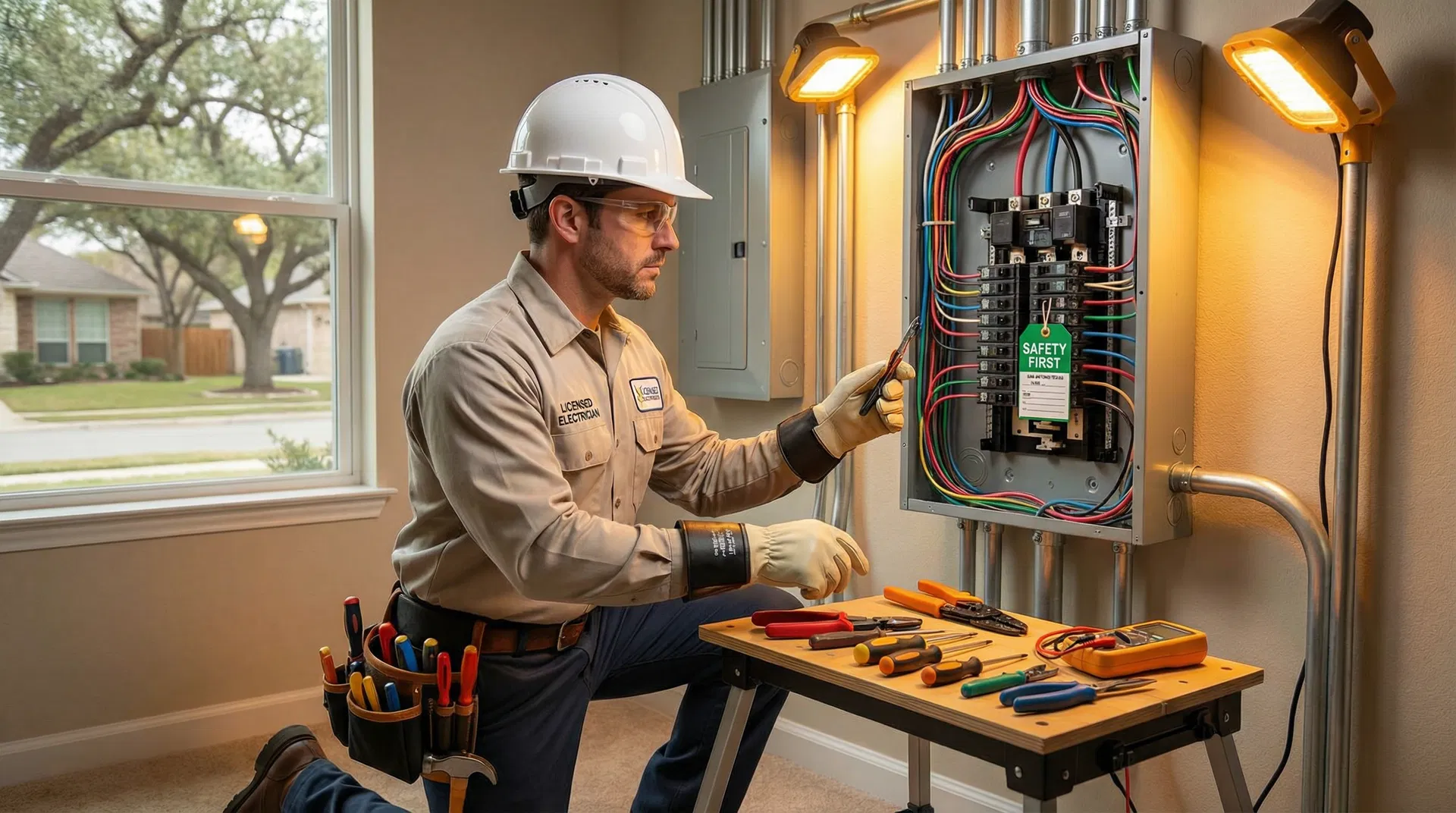 200 amp electrical panel upgrade installation by licensed electrician C.S.W. Power Solutions San Antonio TX