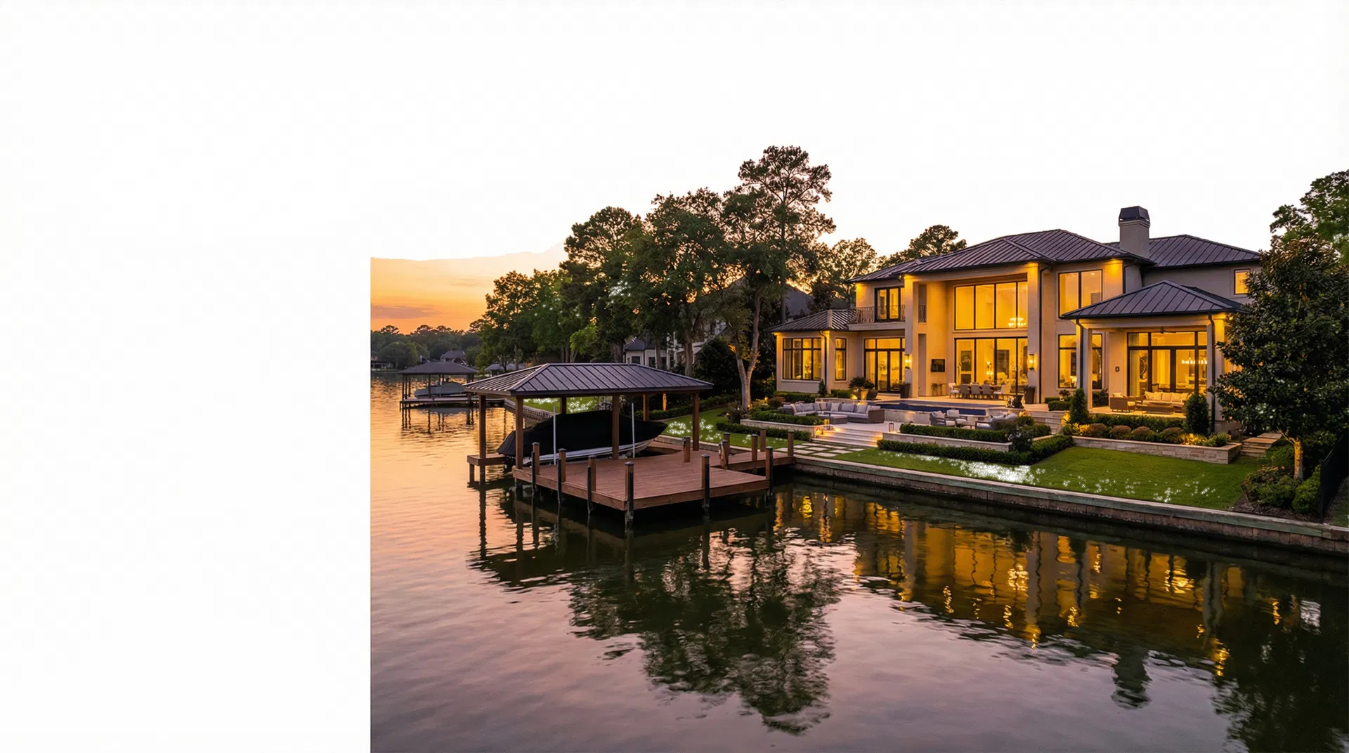 Luxury waterfront estate on Lake Houston