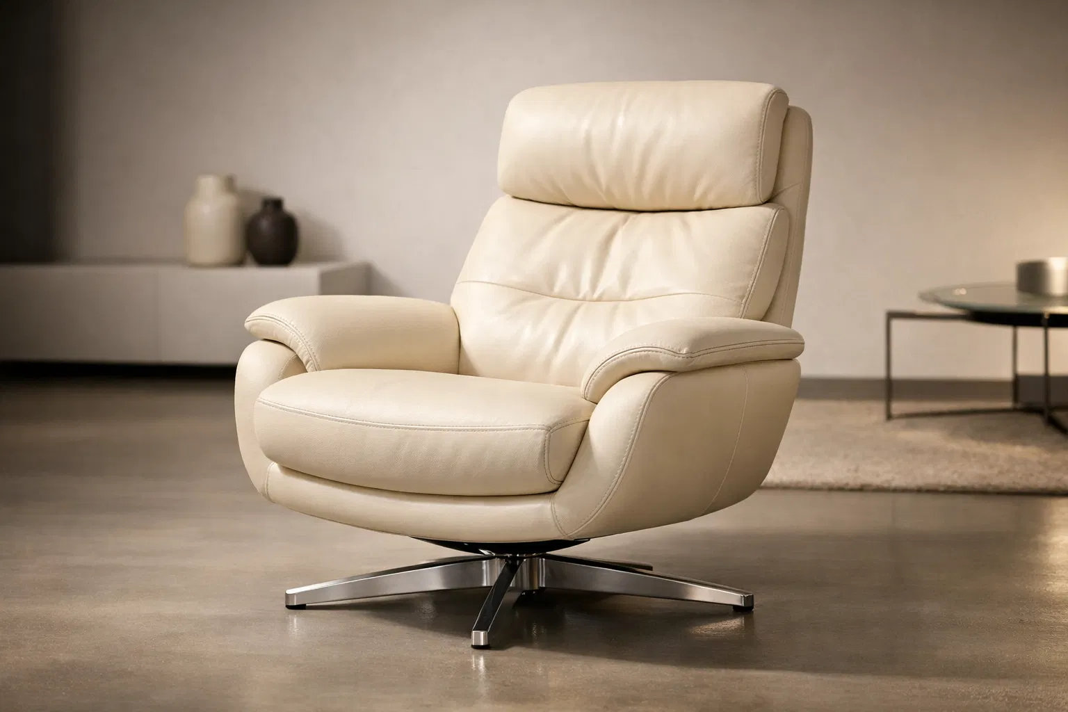 Cream Lounge Chair